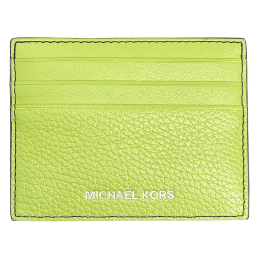 title:Michael Kors Men's Cooper Pebbled Leather Tall Card Case;color:Lime