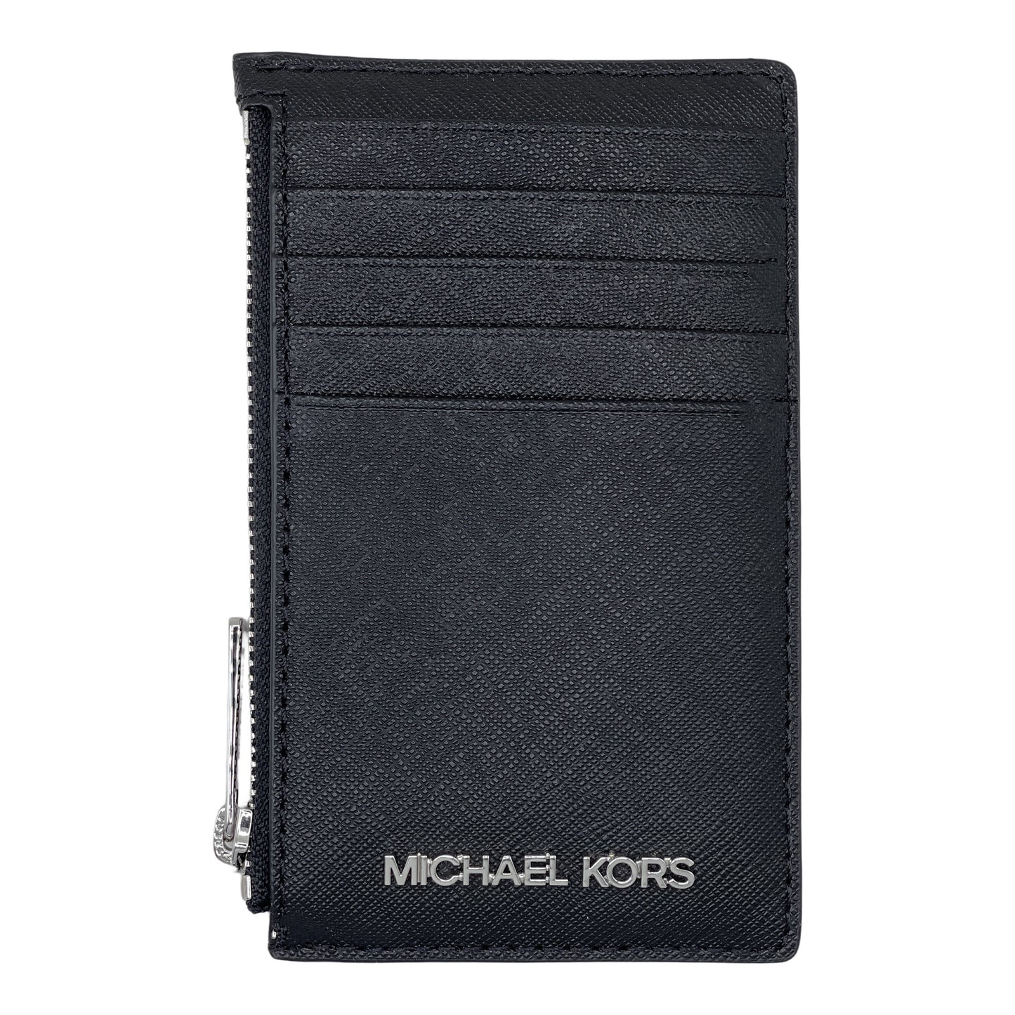 title:Michael Kors Women's Jet Set Travel Medium Top Zip Card Case;color:Black