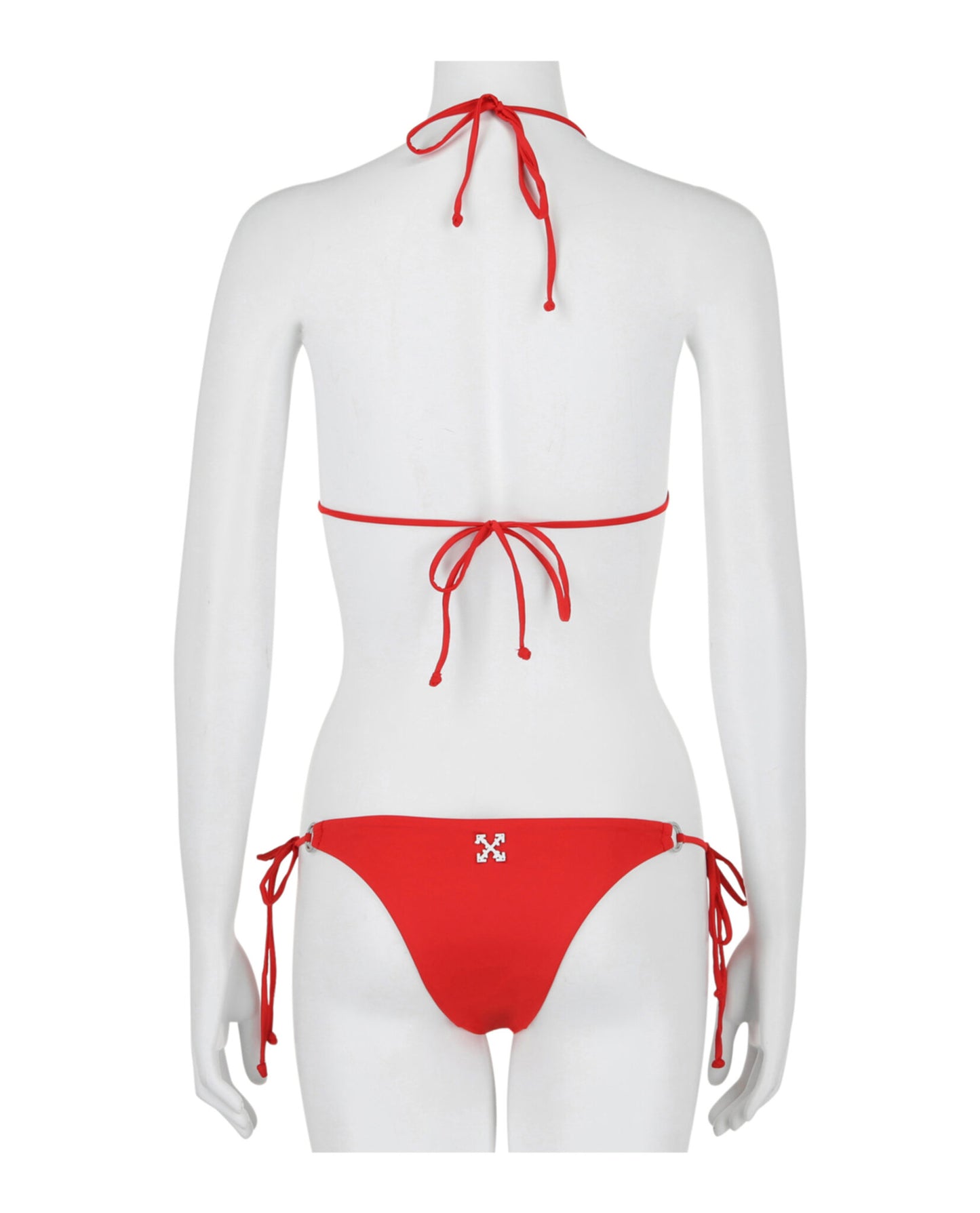 title:Off-White Tie Bikini Set;color:Orange