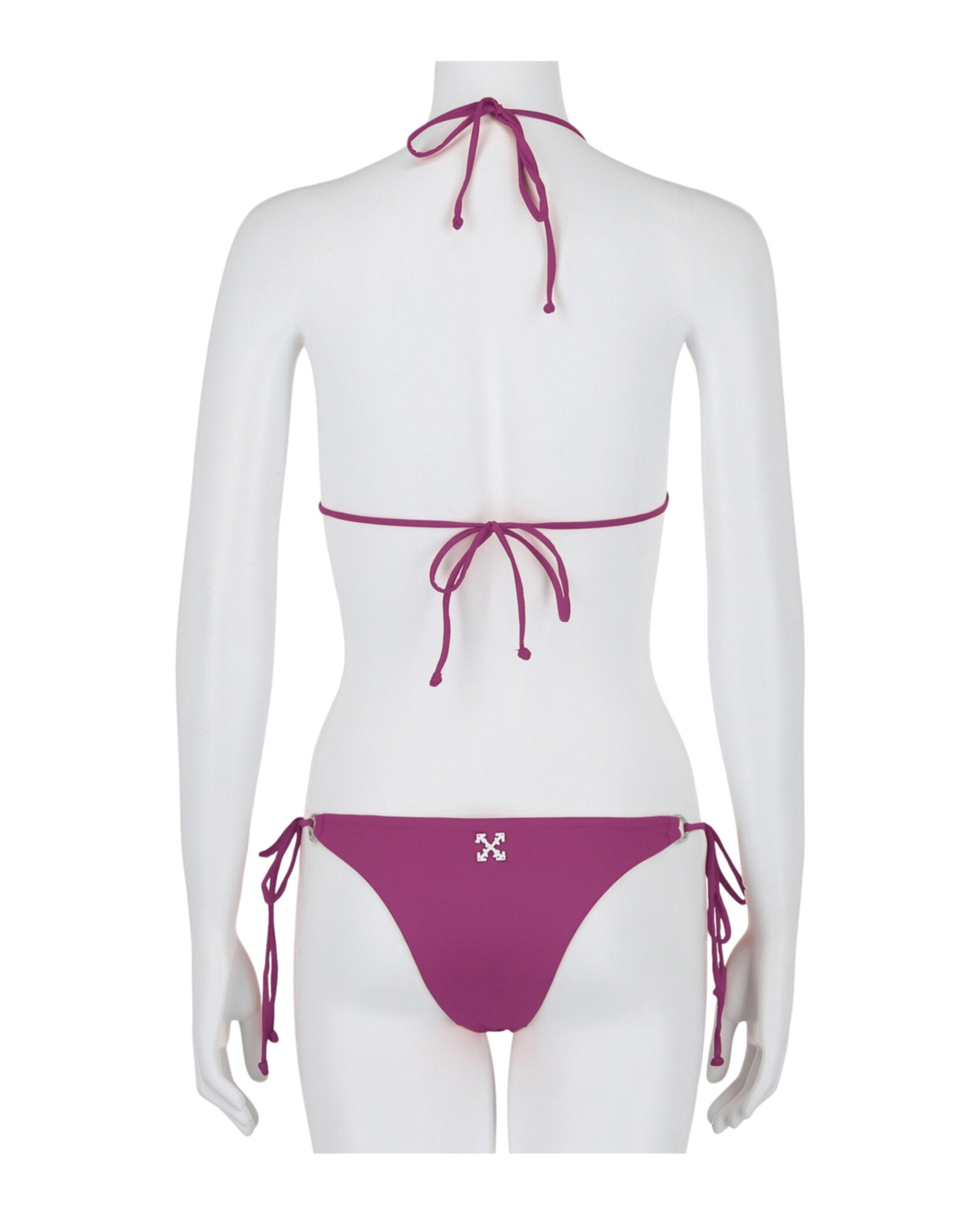 title:Off-White Tie Bikini Set;color:Purple