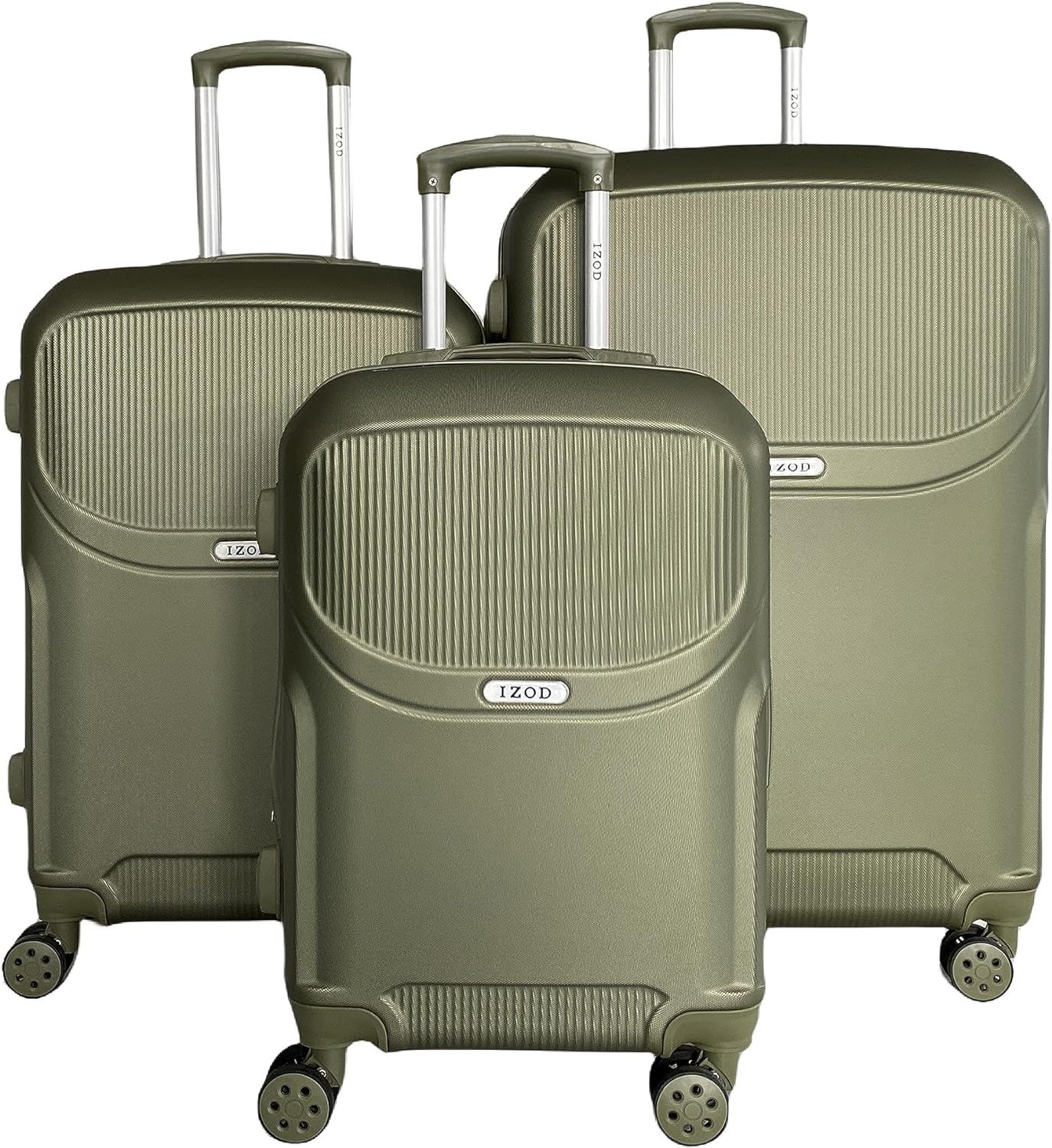 IZOD Regina Expandable ABS Hard shell Lightweight 360 Dual Spinning Wheels Combo Lock 28", 24", 20" 3 Piece Luggage Set