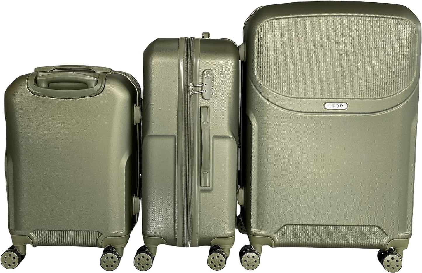 IZOD Regina Expandable ABS Hard shell Lightweight 360 Dual Spinning Wheels Combo Lock 28", 24", 20" 3 Piece Luggage Set