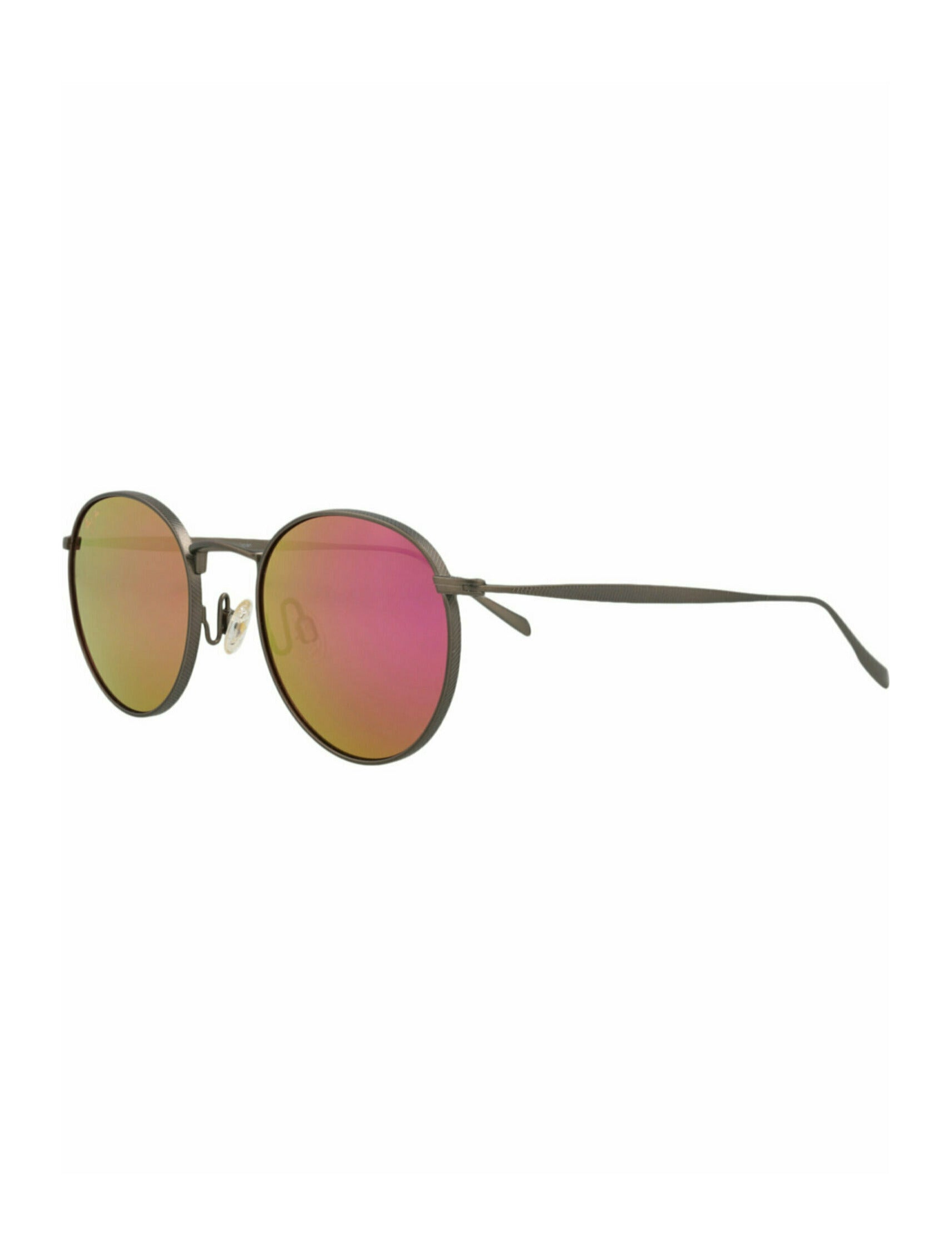 title:Maui Jim Round-Frame Titanium Sunglasses;color:Grey Grey Sunrise 1