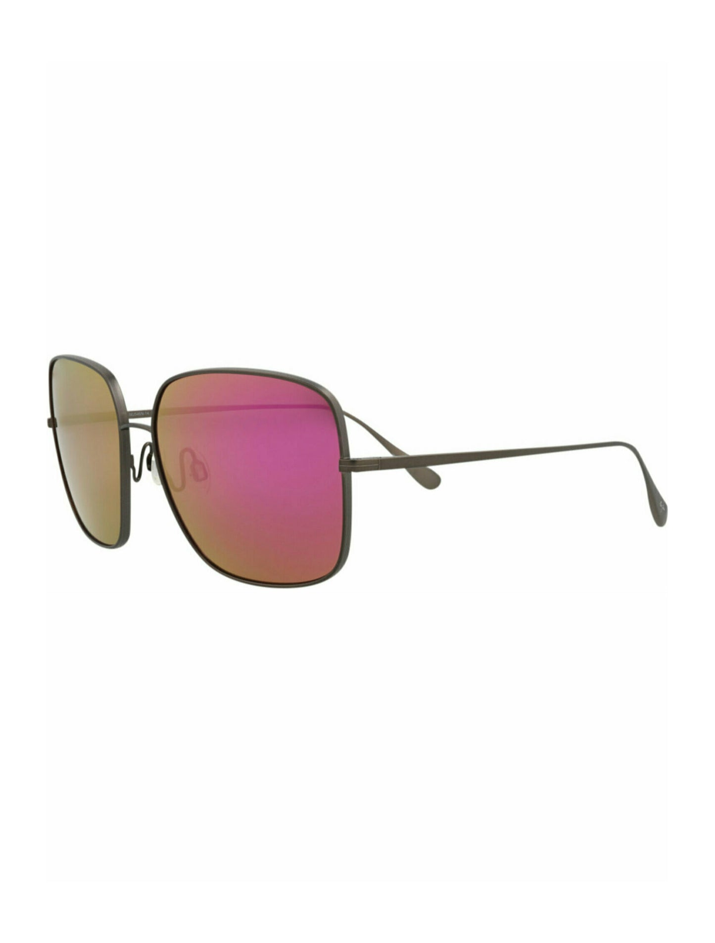 title:Maui Jim Square-Frame Titanium Sunglasses;color:Grey Grey Sunrise