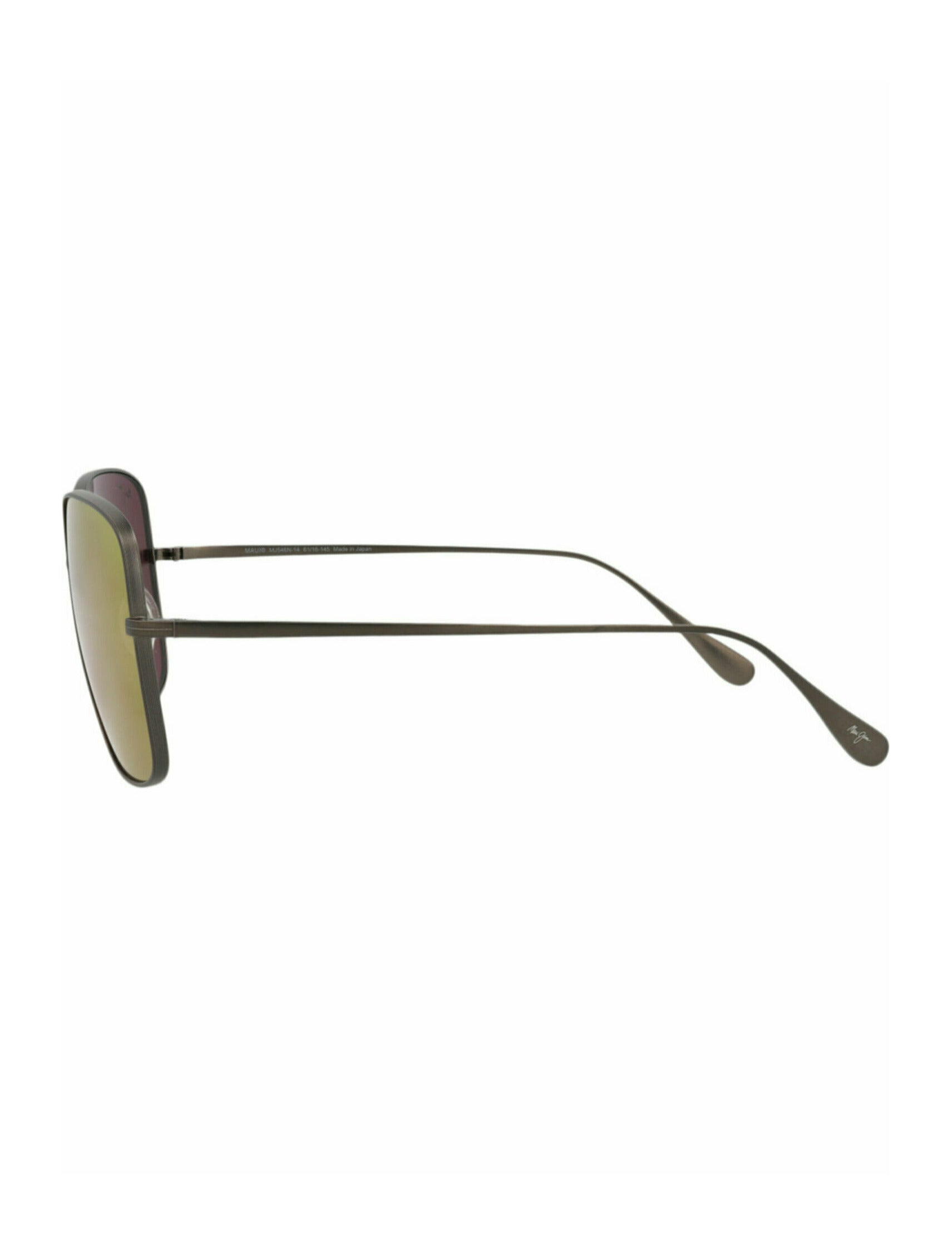 title:Maui Jim Square-Frame Titanium Sunglasses;color:Grey Grey Sunrise