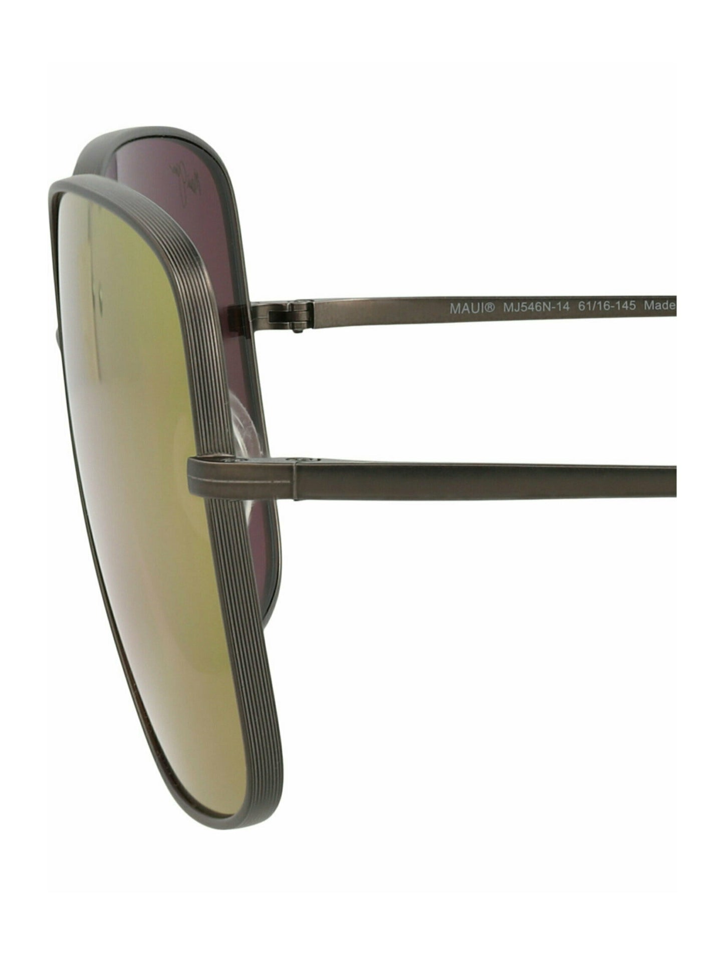 title:Maui Jim Square-Frame Titanium Sunglasses;color:Grey Grey Sunrise