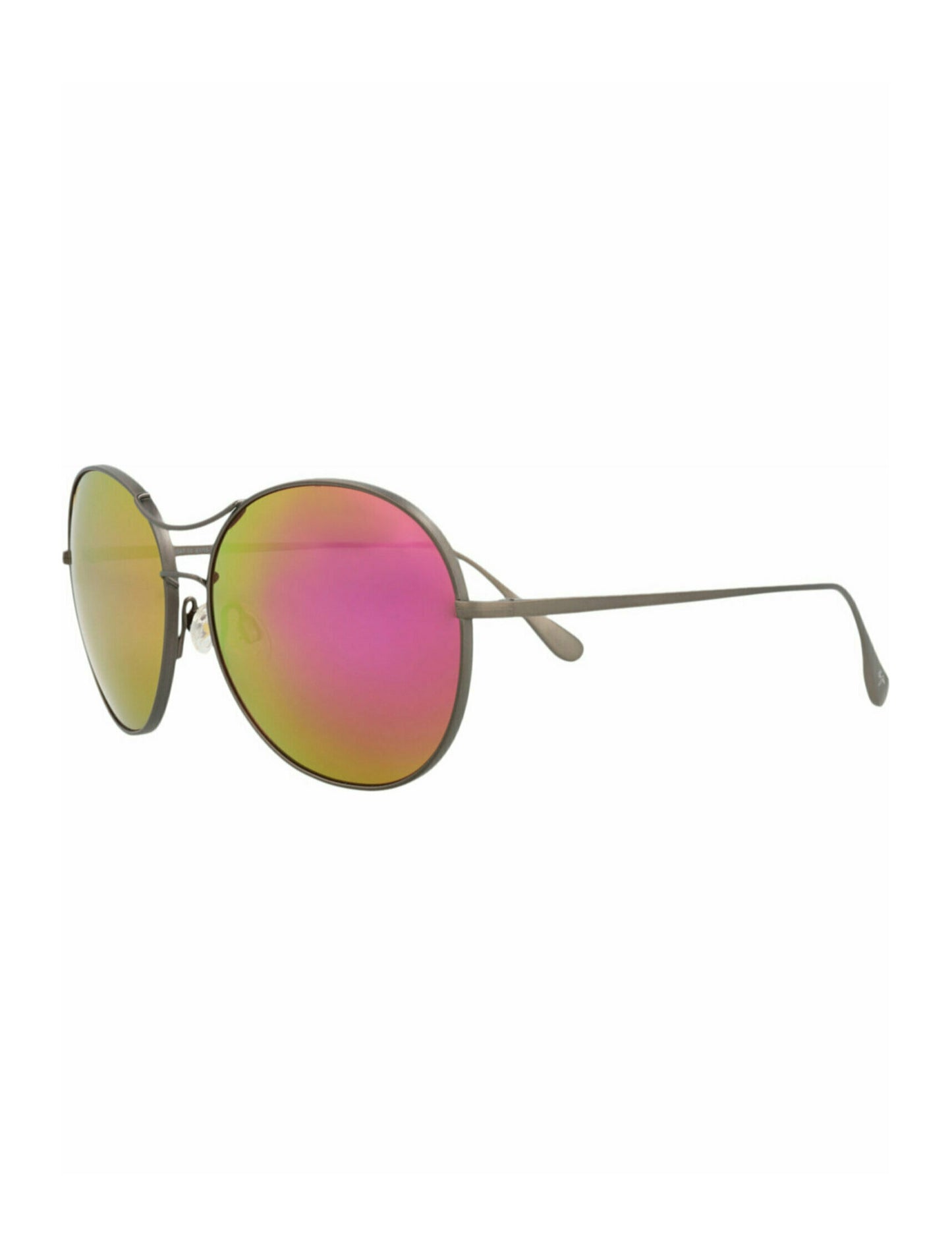 title:Maui Jim Round-Frame Titanium Sunglasses;color:Grey Grey Sunrise 2