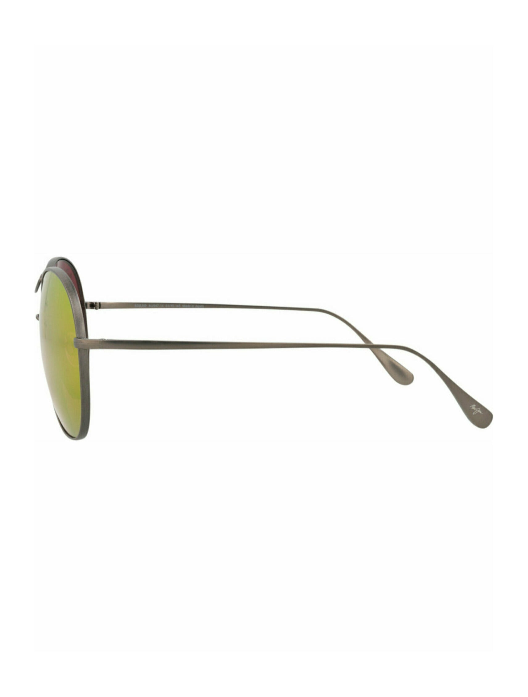 title:Maui Jim Round-Frame Titanium Sunglasses;color:Grey Grey Sunrise 2