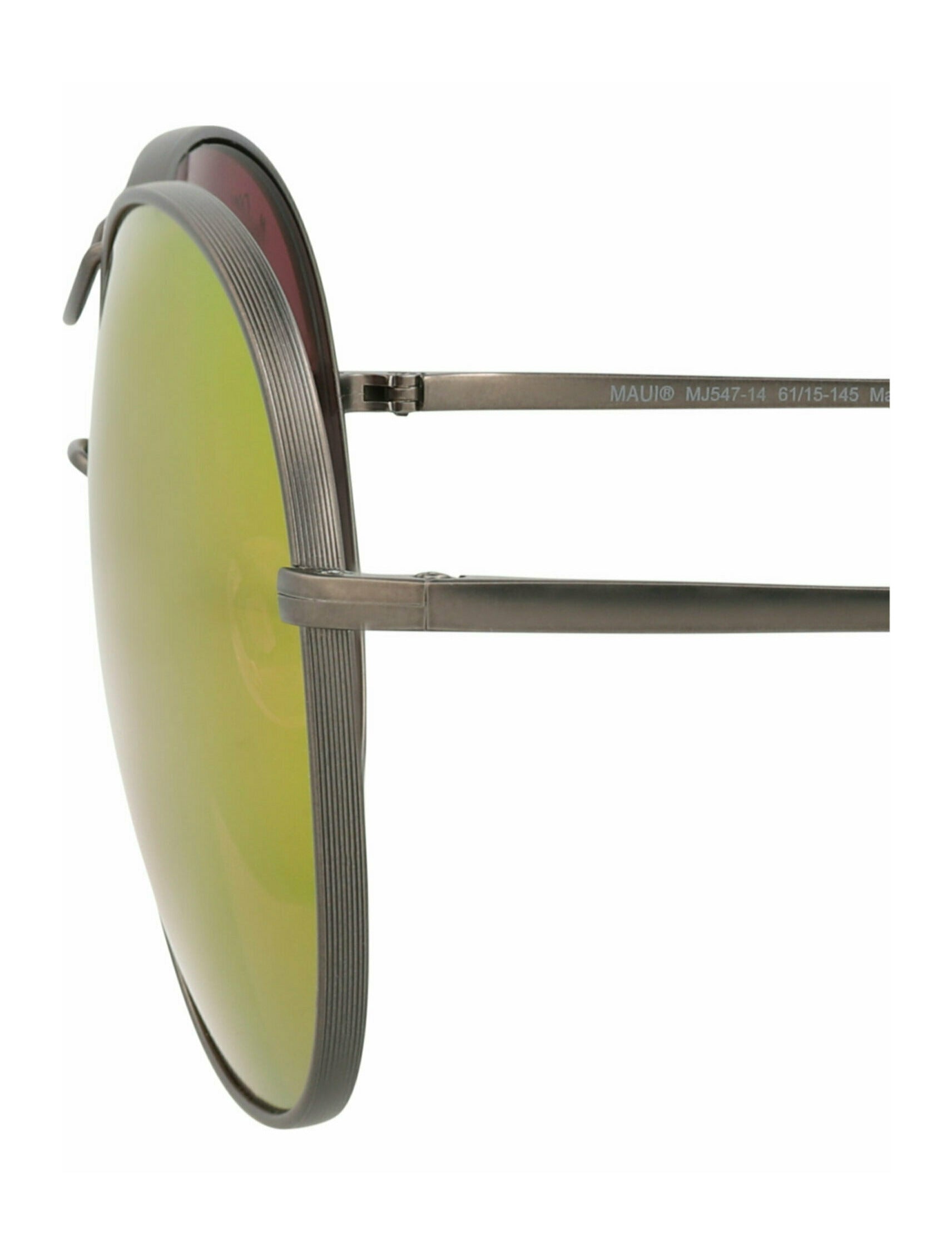 title:Maui Jim Round-Frame Titanium Sunglasses;color:Grey Grey Sunrise 2