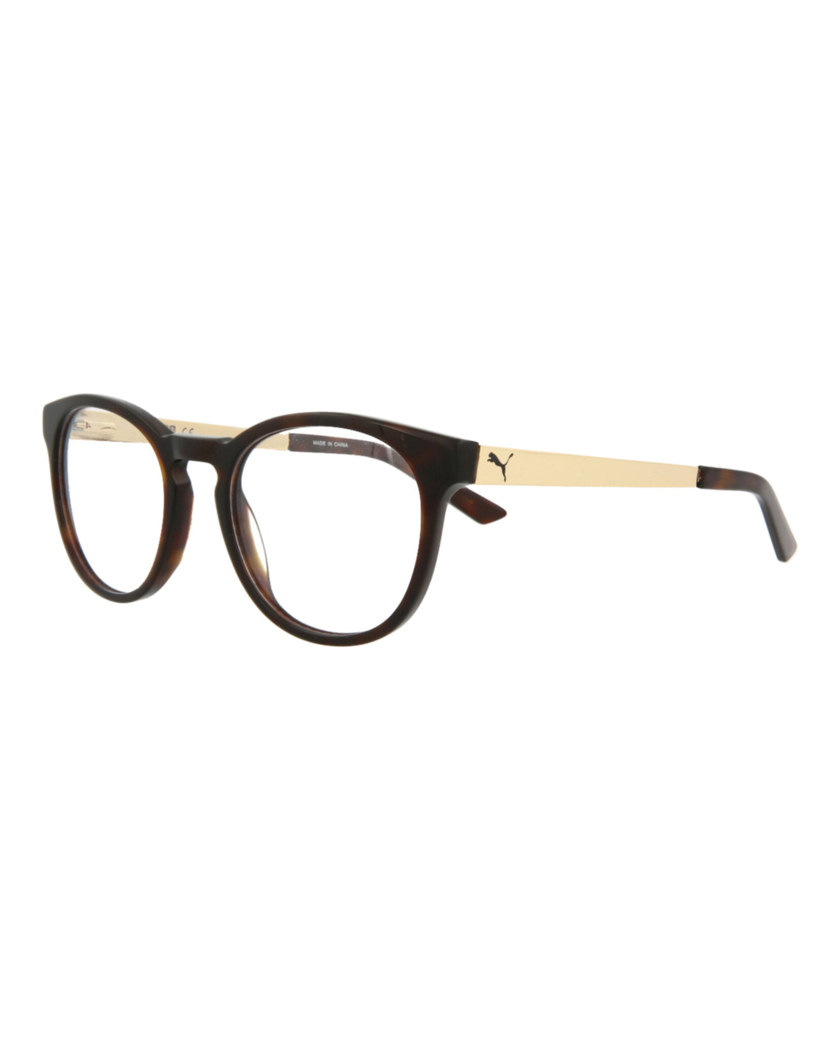 title:Puma Core Optical, style # PE0017O-30000698001;color:Havana Gold Transparent