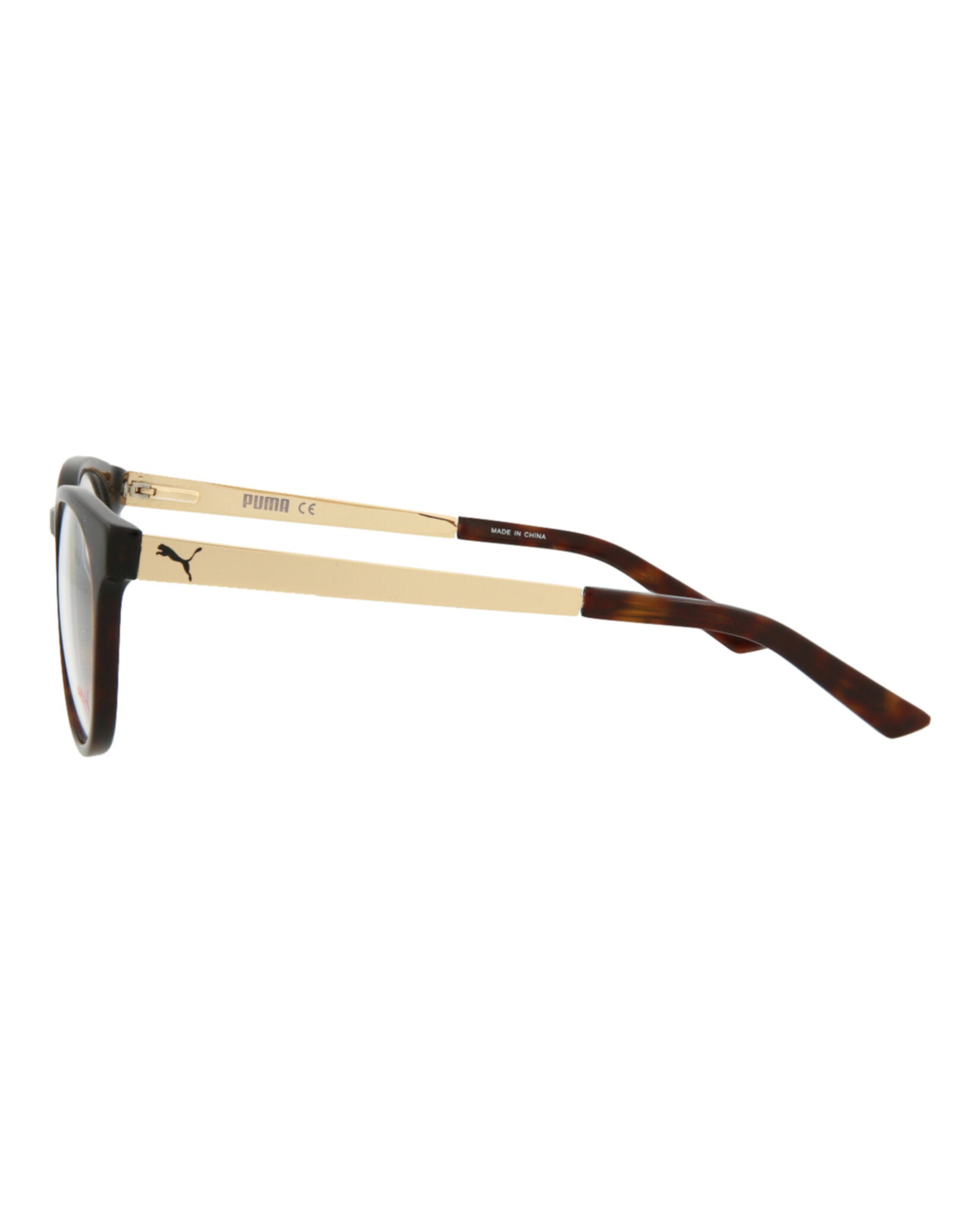 title:Puma Core Optical, style # PE0017O-30000698001;color:Havana Gold Transparent