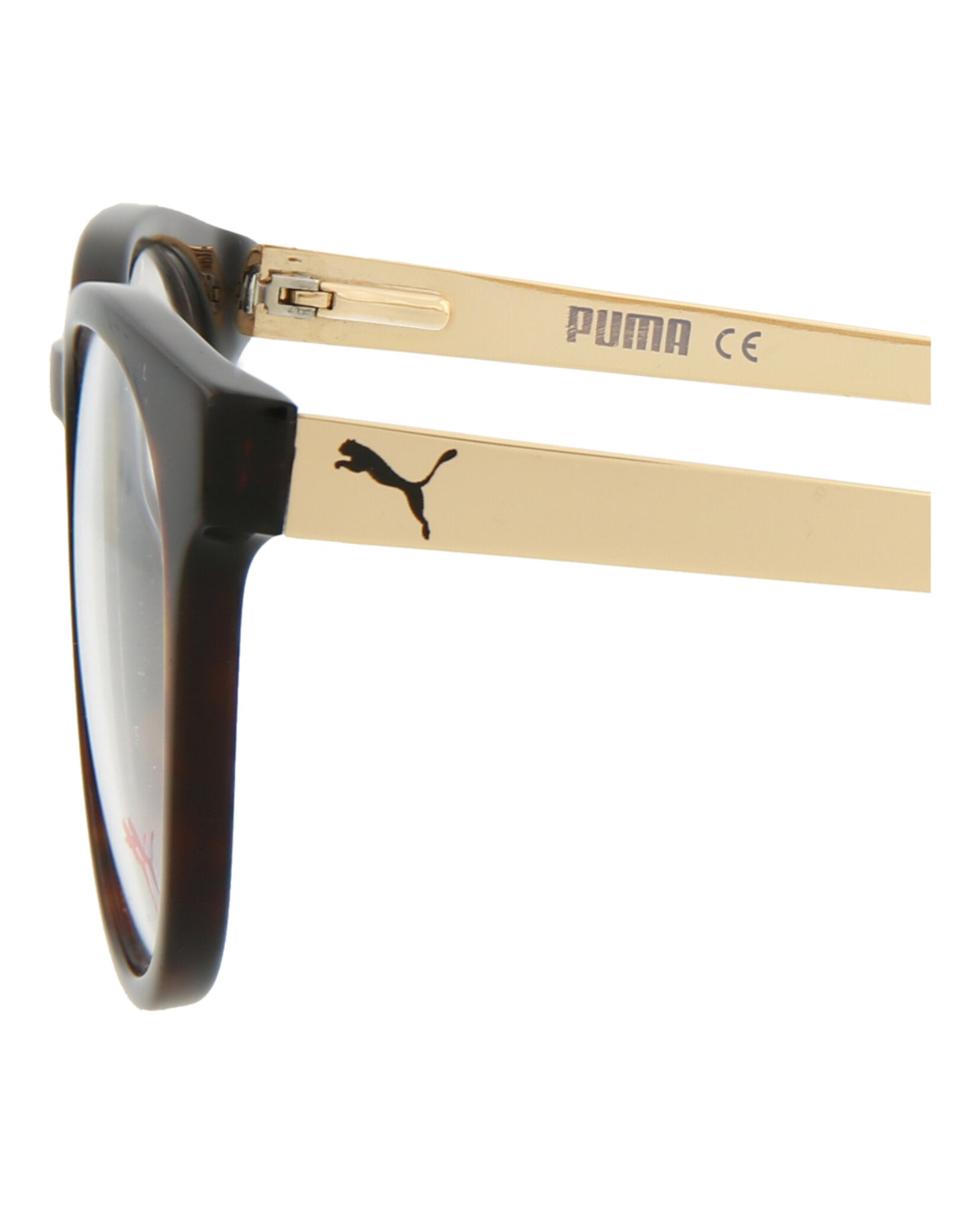 title:Puma Core Optical, style # PE0017O-30000698001;color:Havana Gold Transparent