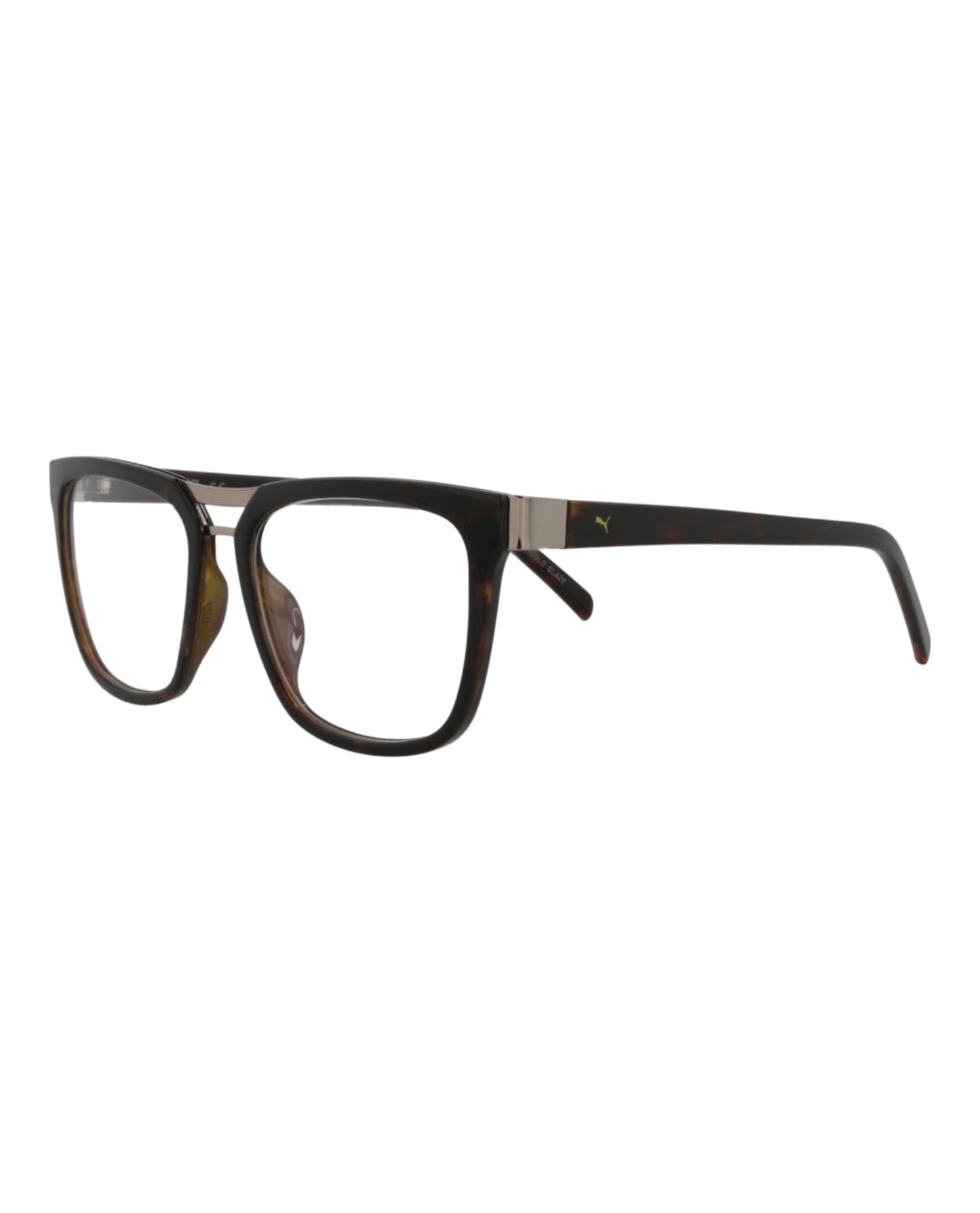 title:Puma Square-Frame Injection Optical Frames;color:Havana Havana Transparent