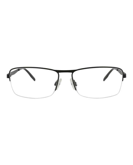 title:Puma Square-Frame Metal Optical Frames;color:Black Black Transparent