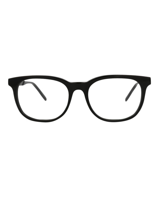 title:Puma Square-Frame Acetate Optical Frames;color:Black Ruthenium Transparent