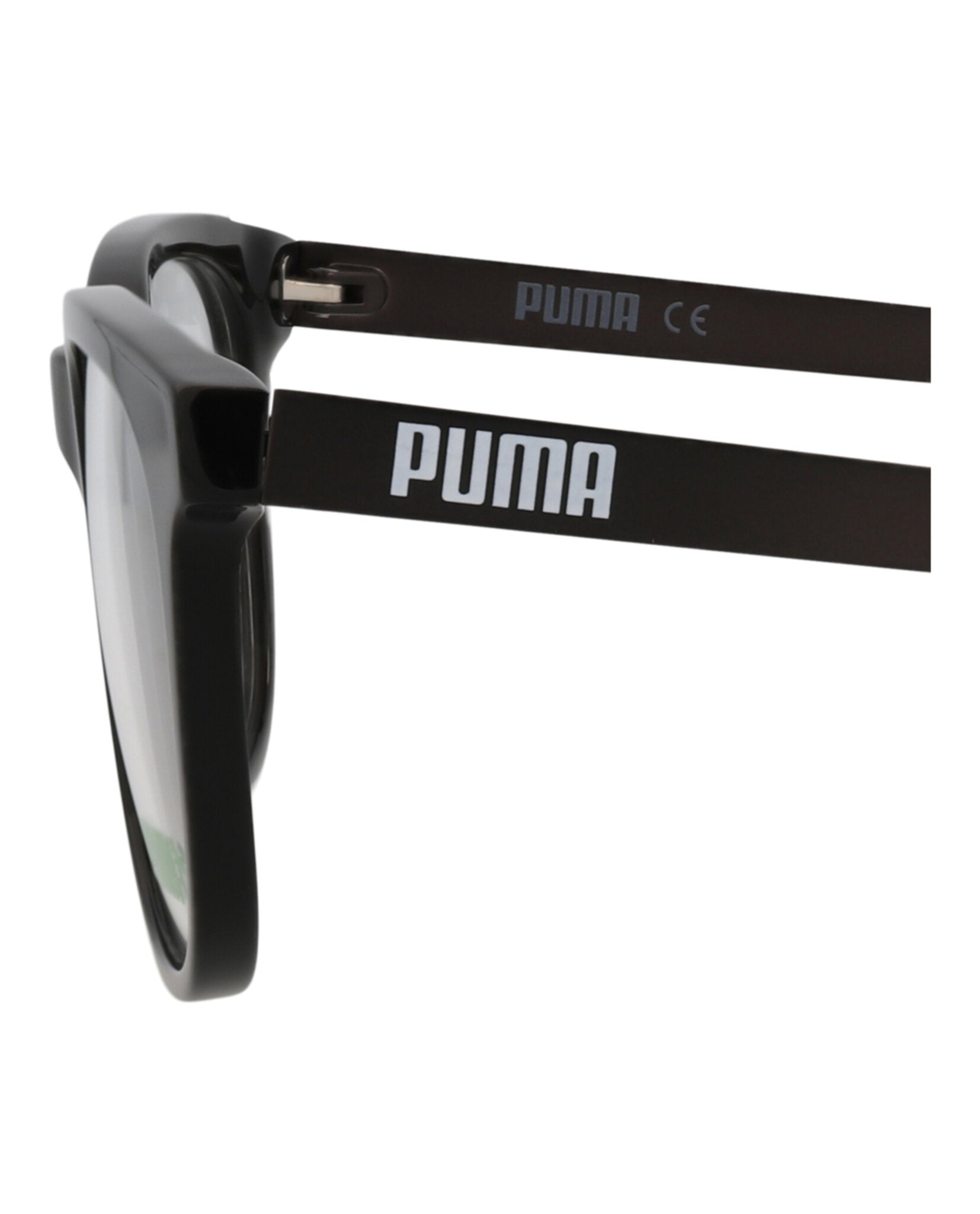 title:Puma Square-Frame Acetate Optical Frames;color:Black Ruthenium Transparent