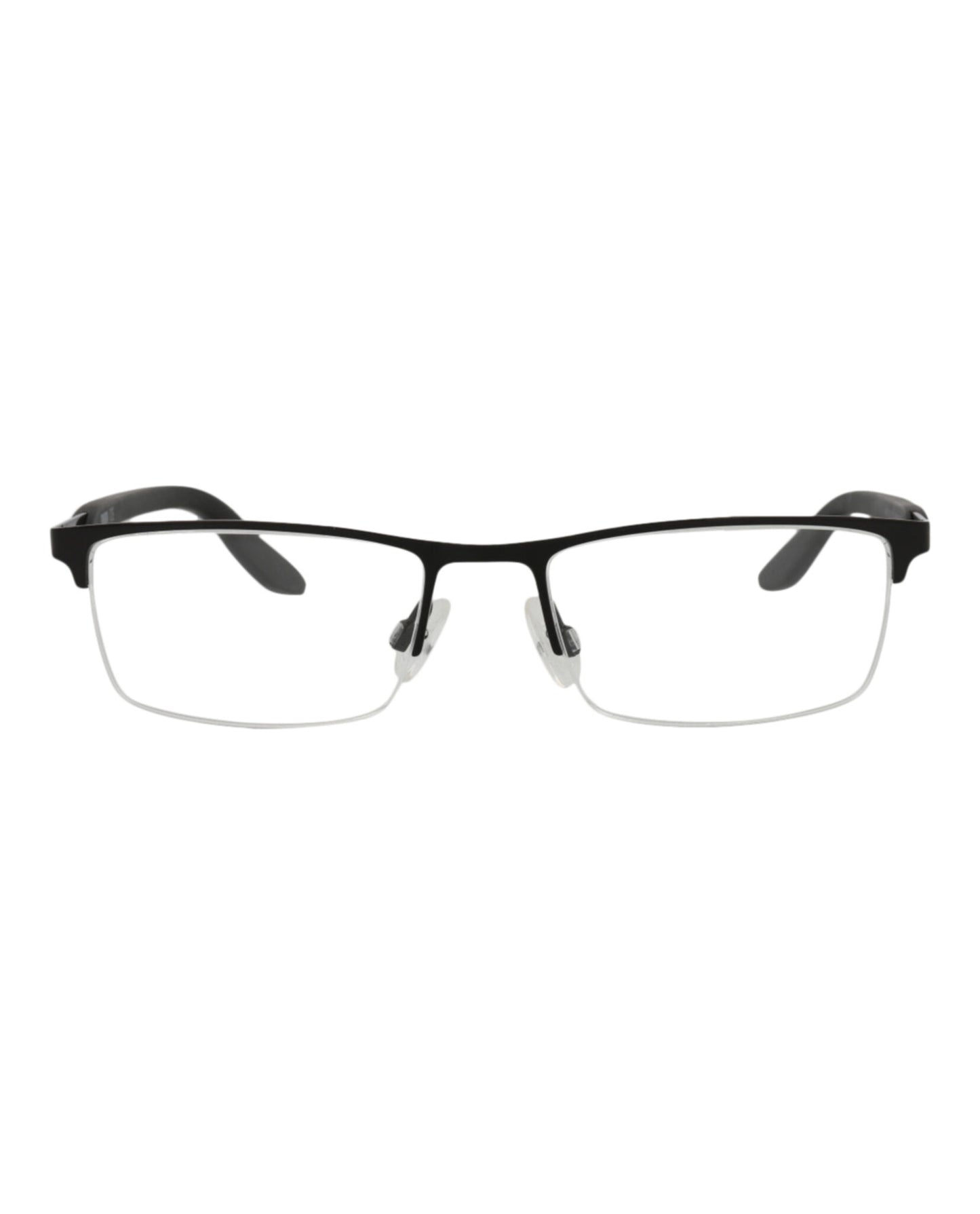 title:Puma Square-Frame Metal Optical Frames;color:Black Black Transparent