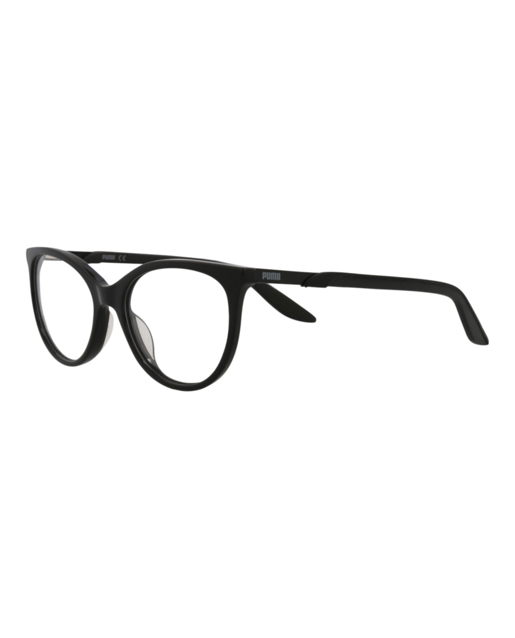 title:Puma Cat Eye-Frame Acetate Optical Frames;color:Black Black Transparent