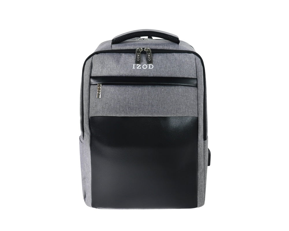 IZOD Penn Business Travel Slim Durable Laptop Backpack USB Charging Port Fits 16 Inch Laptop Notebook