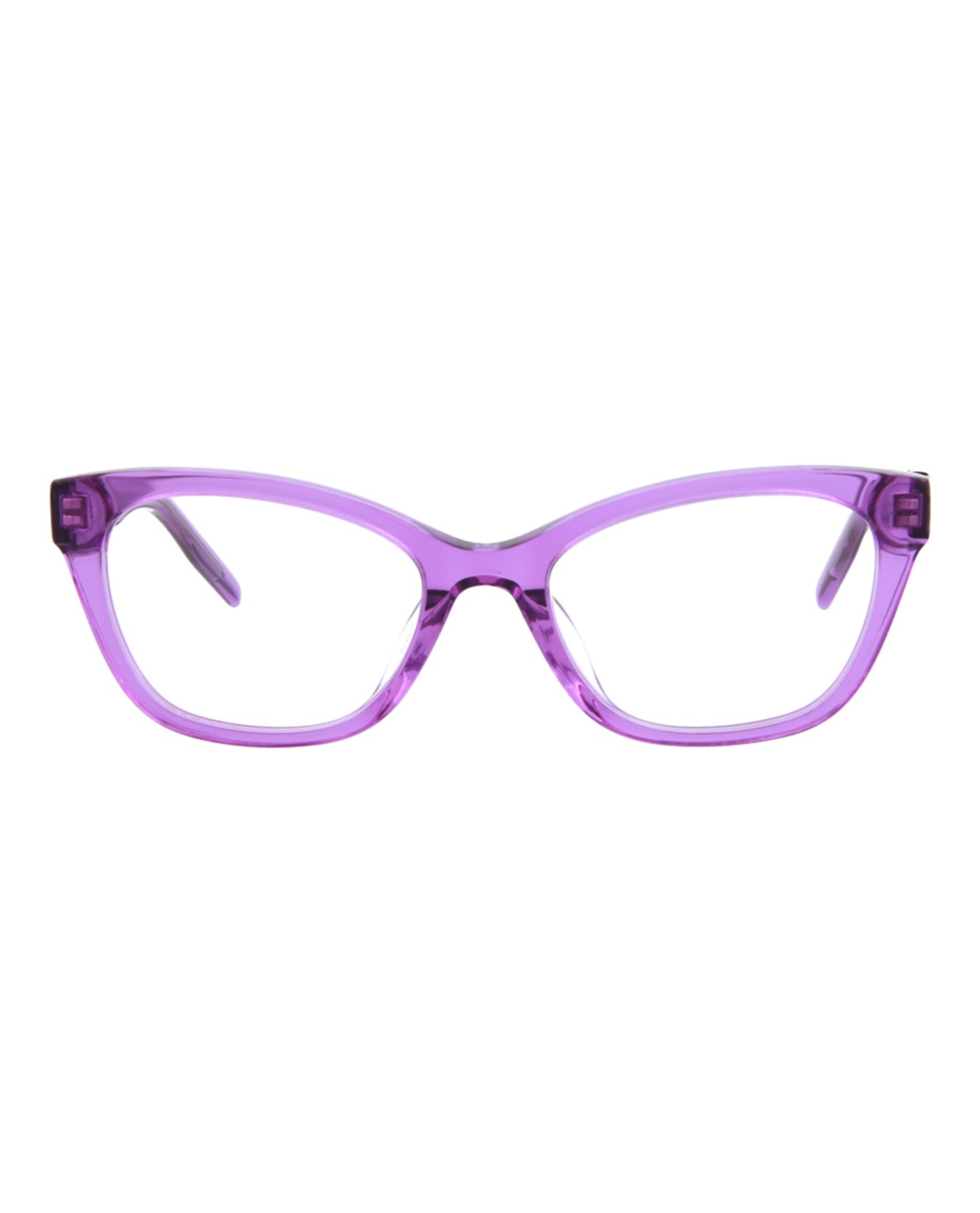 title:Puma Kids Cat Eye-Frame Acetate Optical Frames;color:Violet Violet Transparent