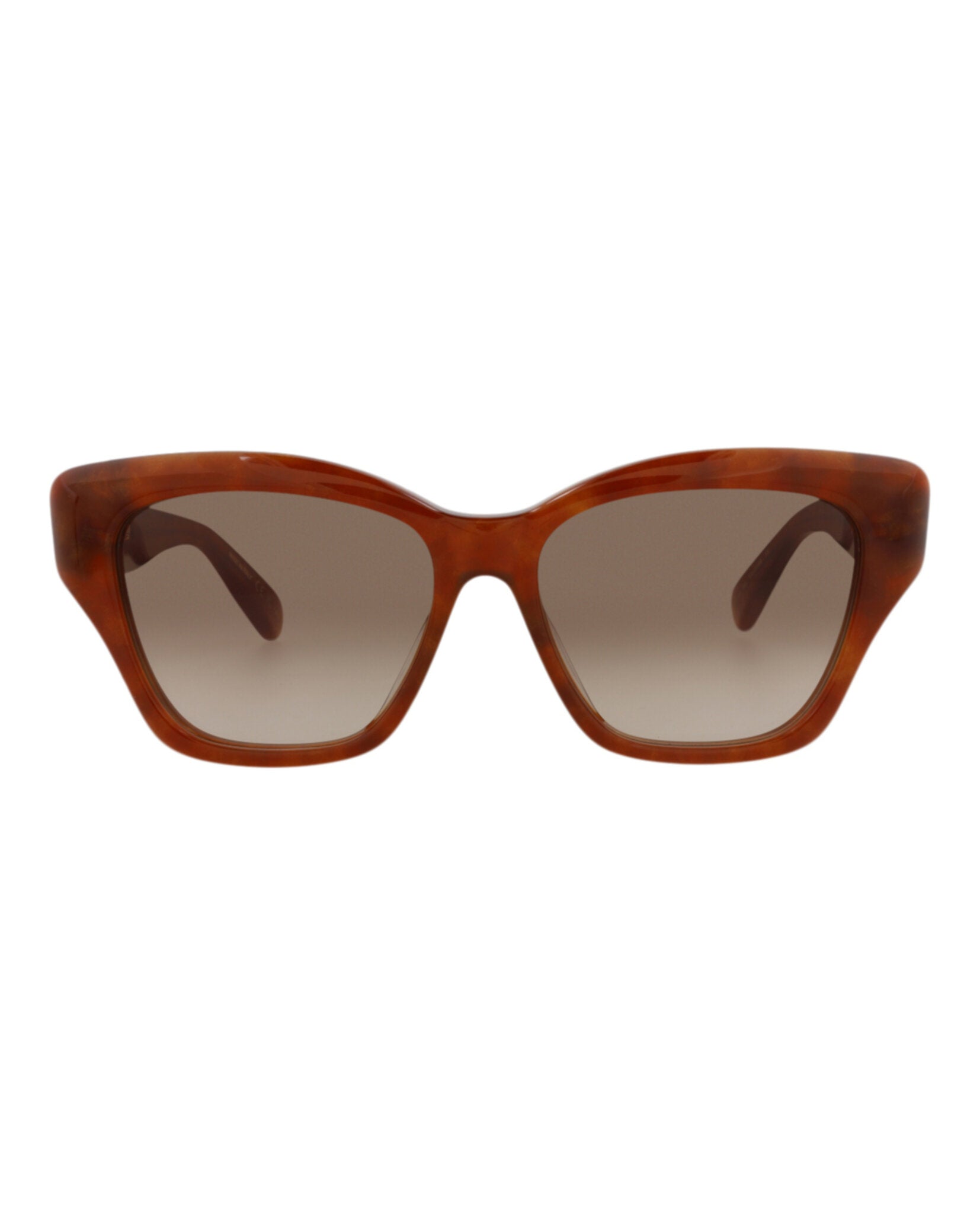 title:Pomellato Cat Eye-Frame Acetate Sunglasses, style # PM0118S-30014237003;color:Havana Havana Brown