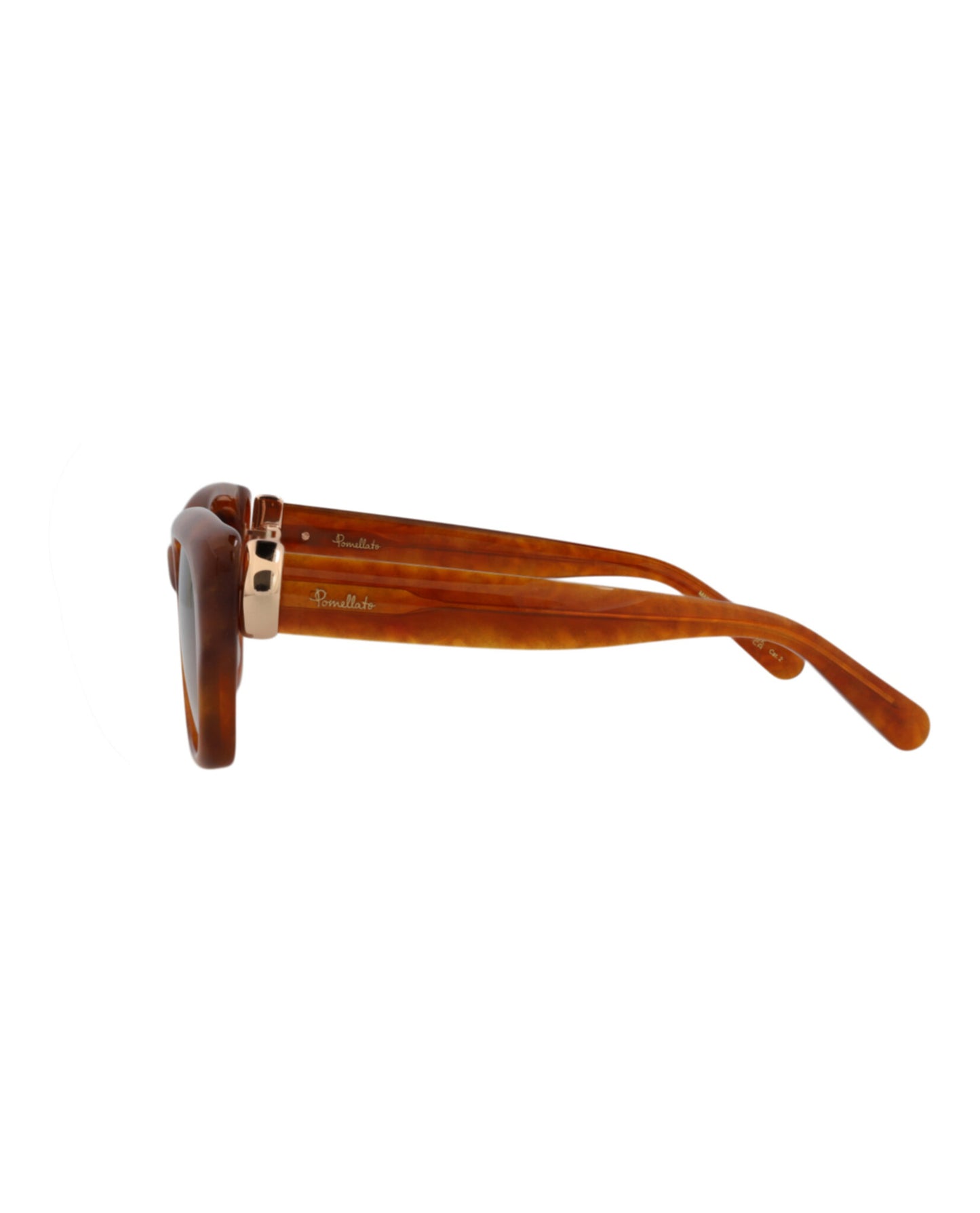 title:Pomellato Cat Eye-Frame Acetate Sunglasses, style # PM0118S-30014237003;color:Havana Havana Brown