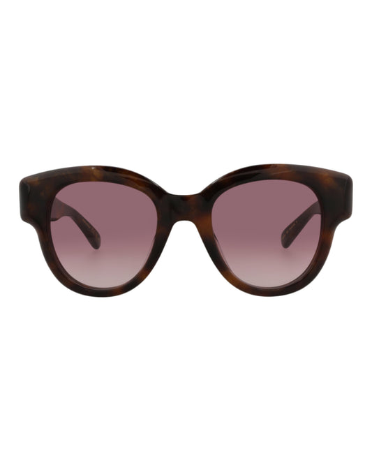 title:Pomellato Square-Frame Acetate Sunglasses, style # PM0119S-30014317002;color:Havana Havana Violet