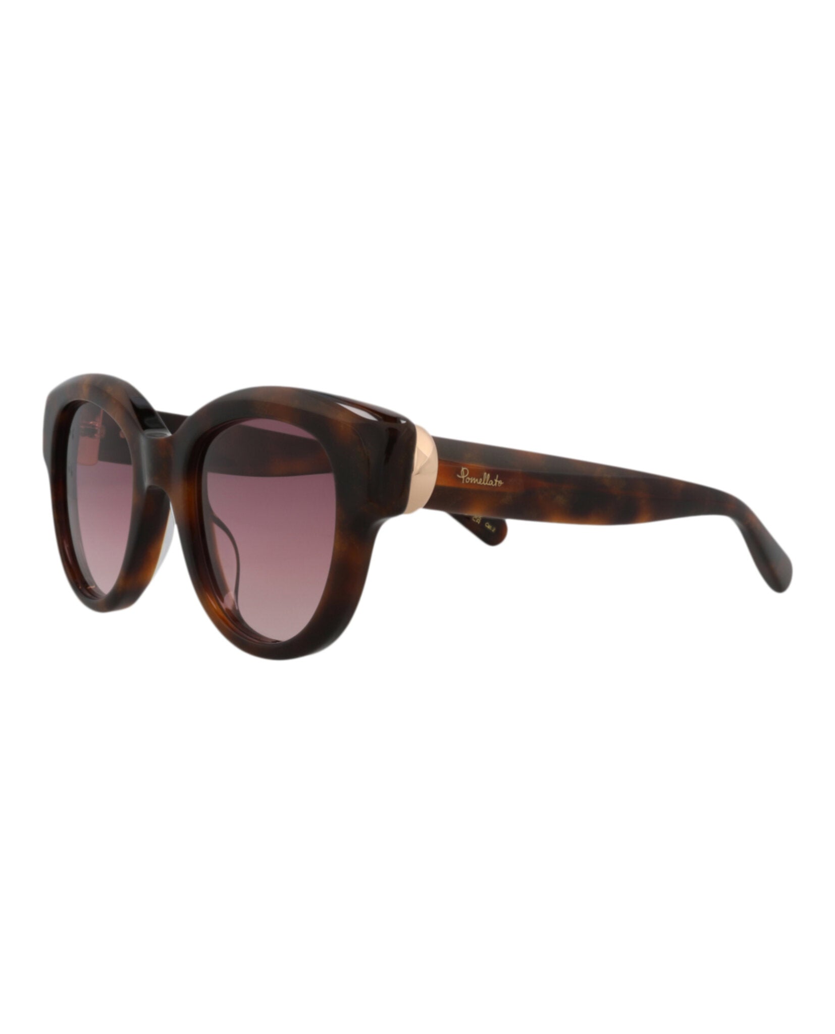 title:Pomellato Square-Frame Acetate Sunglasses, style # PM0119S-30014317002;color:Havana Havana Violet