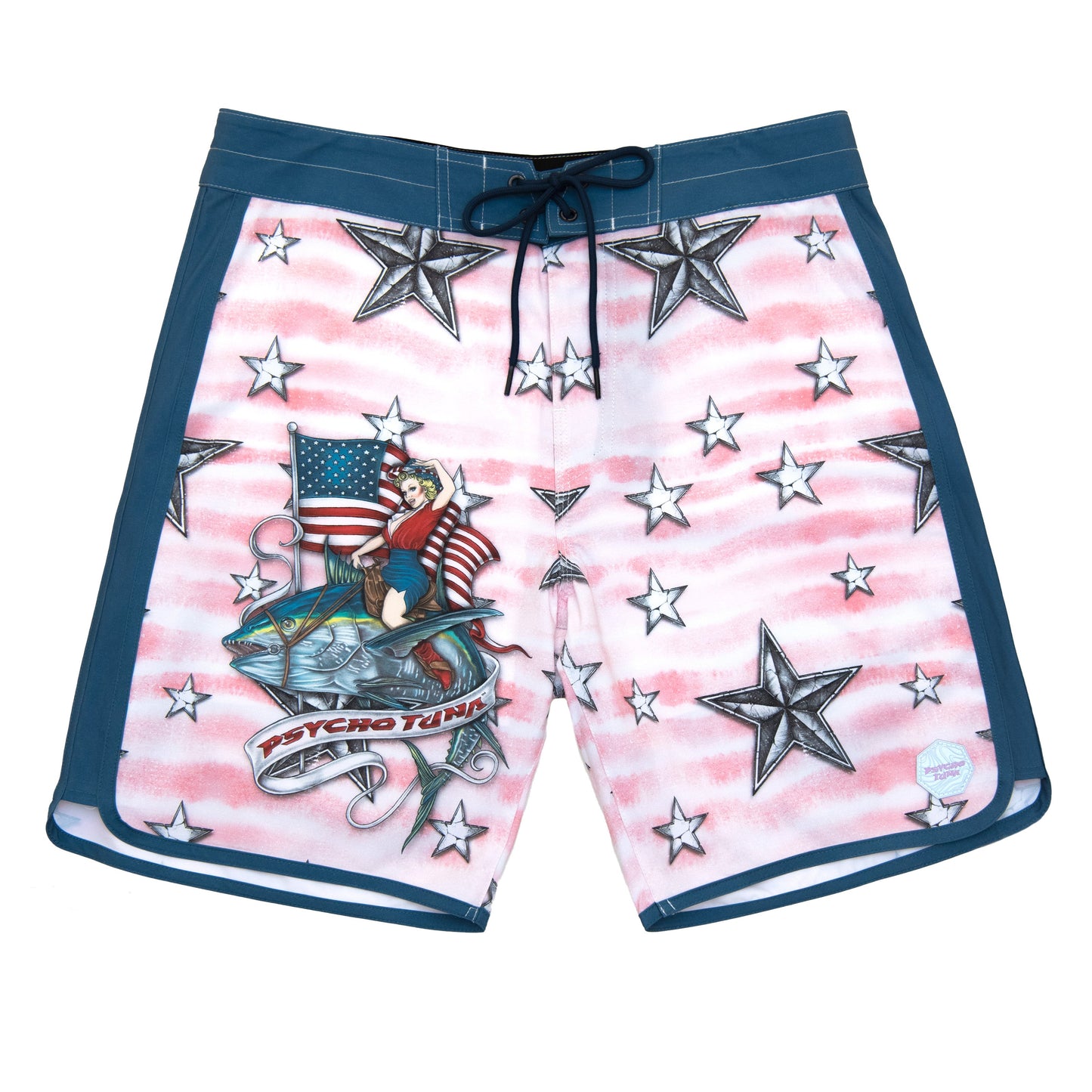 Men's Patriotic Babes 4-Way Stretch Boardshorts