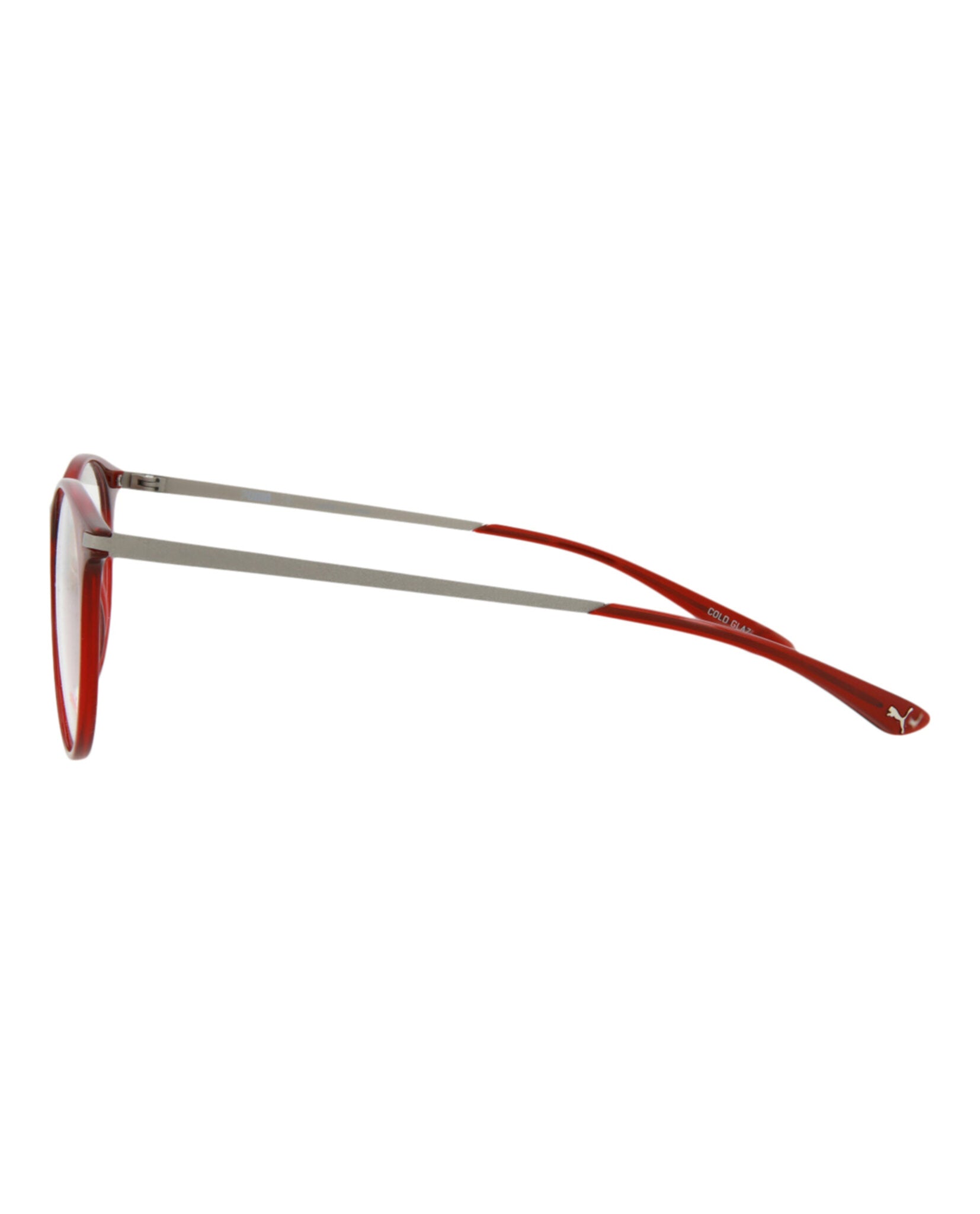 title:Puma Core Optical, style # PU0116O-30001265004;color:BURGUNDY SILVER TRANSPARENT