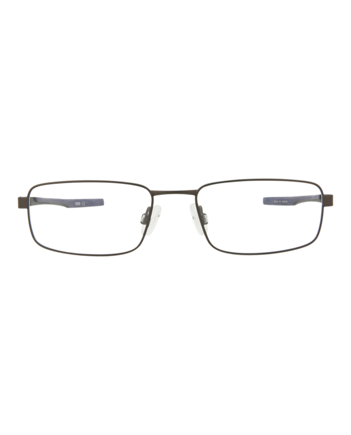 title:Puma Square-Frame Metal Optical Frames;color:Ruthenium Ruthenium Transparent