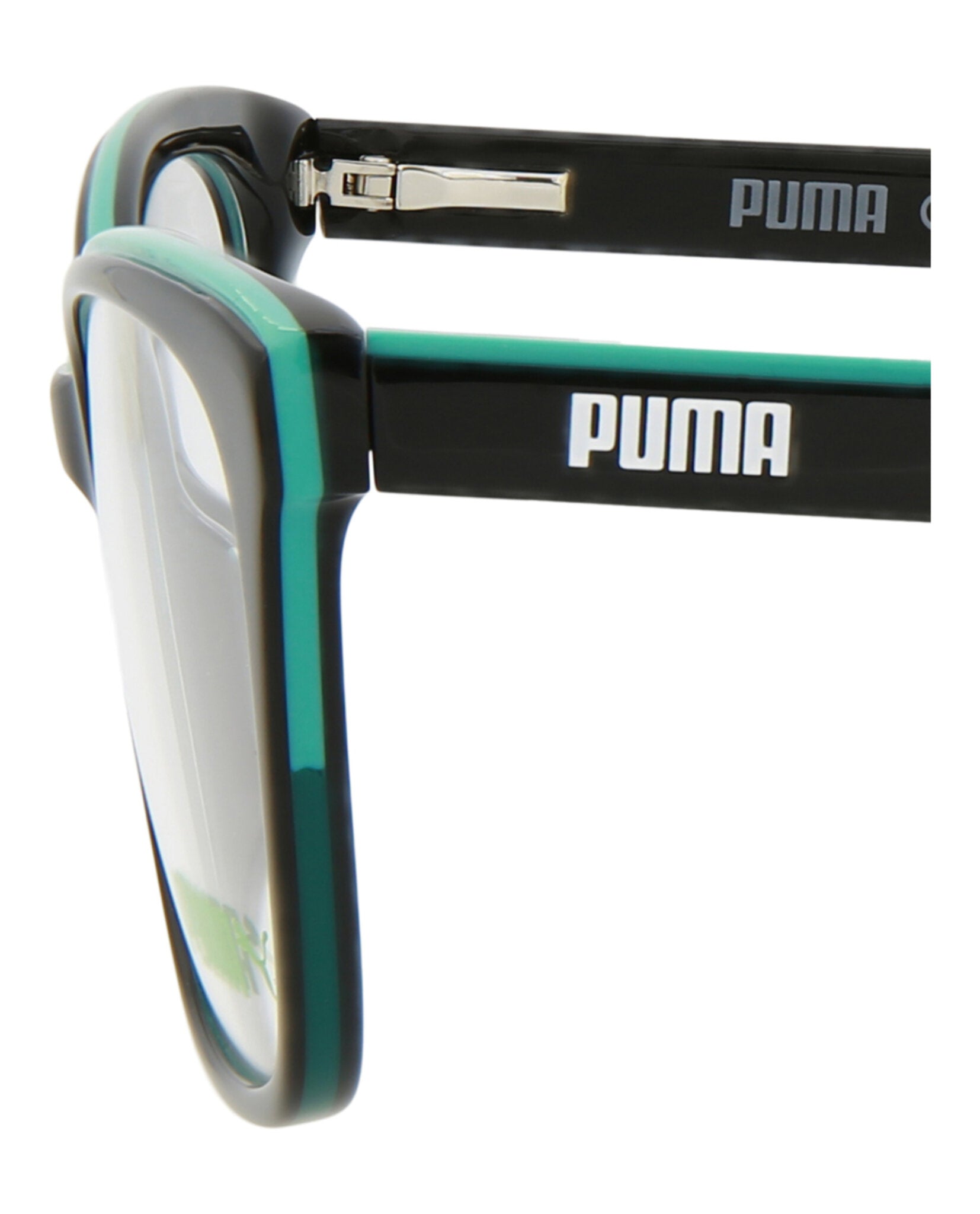 title:Puma Cat Eye-Frame Acetate Optical Frames;color:Black Black Transparent