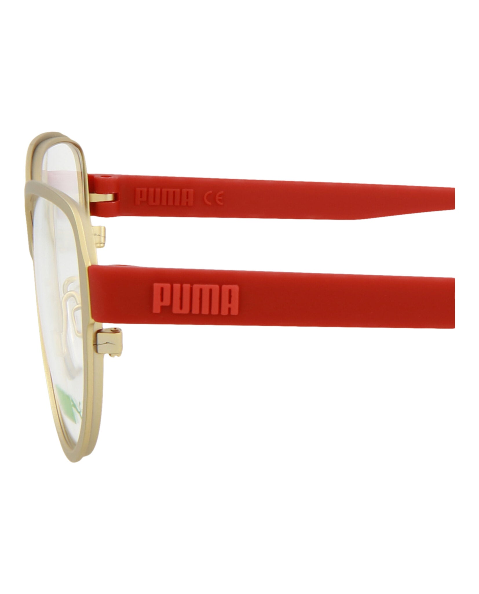 title:Puma Core Optical, style # PU0292O-30008783002;color:Gold Red Transparent