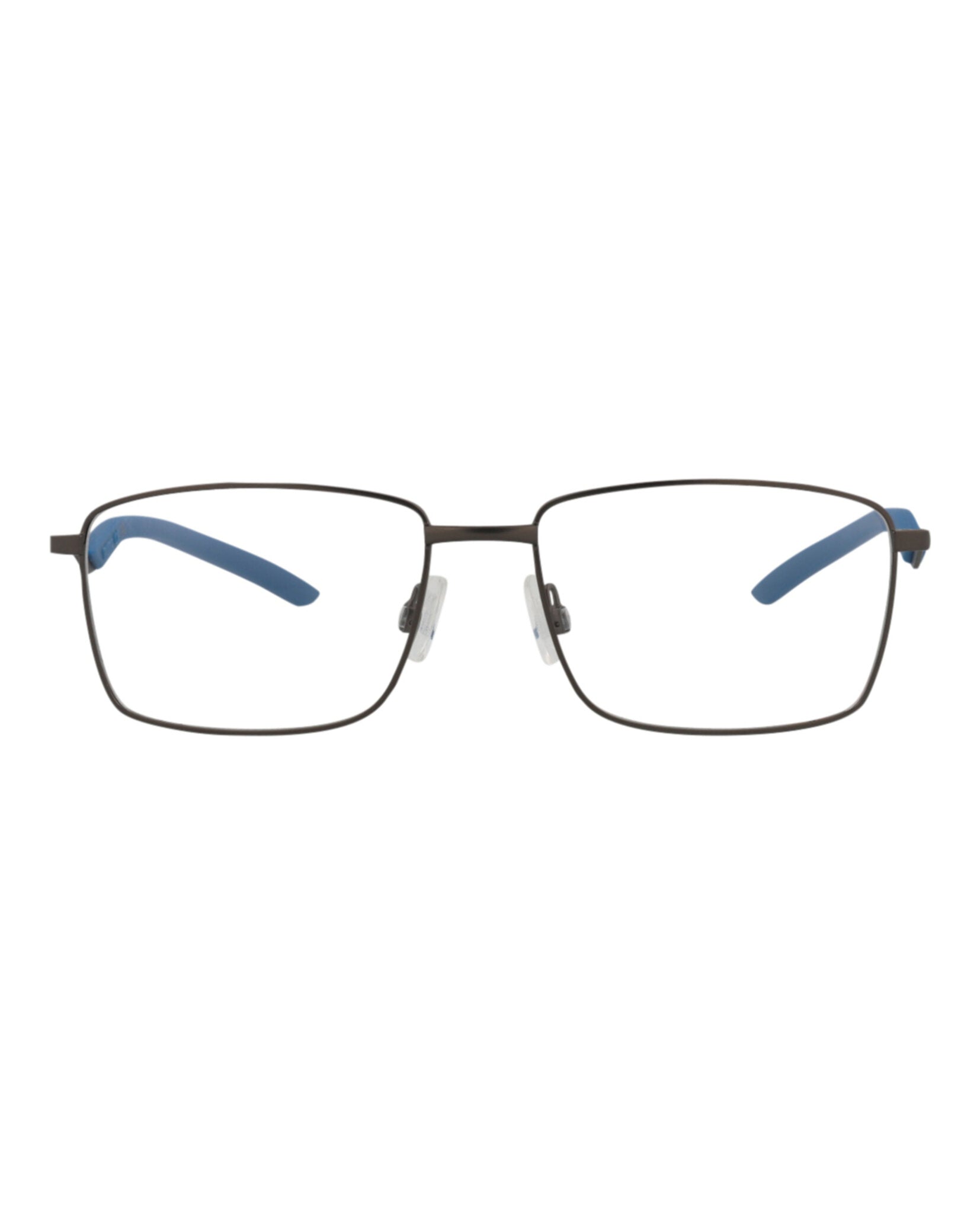 title:Puma Square-Frame Stainless Steel Optical Frames;color:Ruthenium Ruthenium Transparent