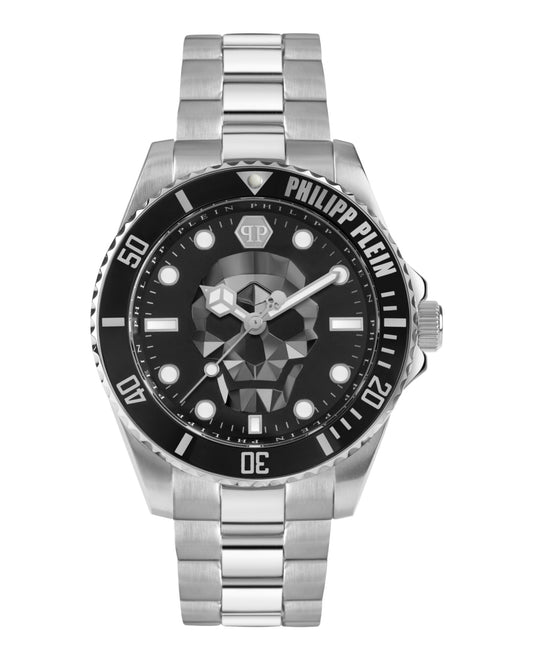 title:The $kull Diver Bracelet Watch;color:Stainless Steel