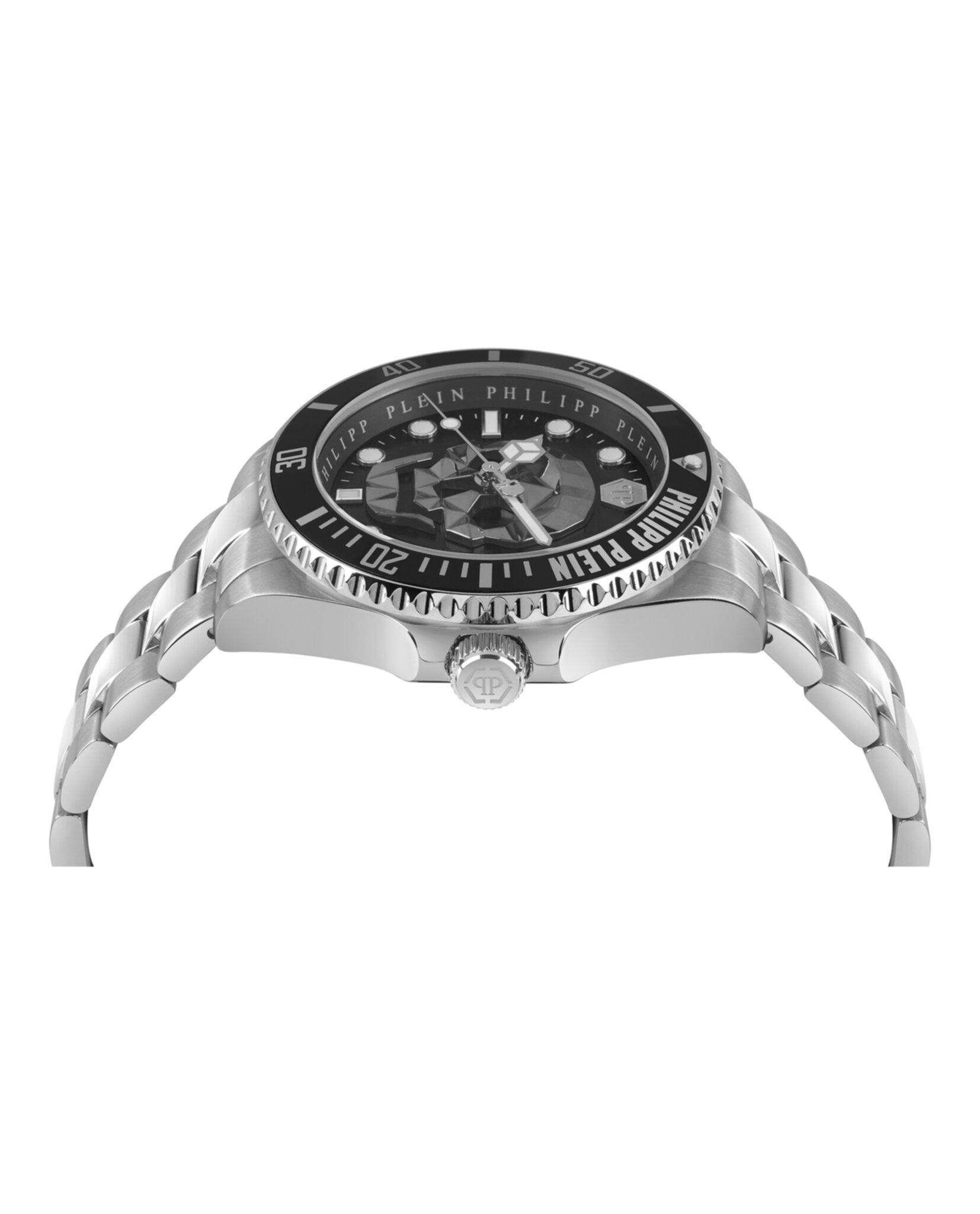 title:The $kull Diver Bracelet Watch;color:Stainless Steel