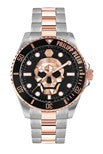 title:The $kull Diver Bracelet Watch;color:Two Tone