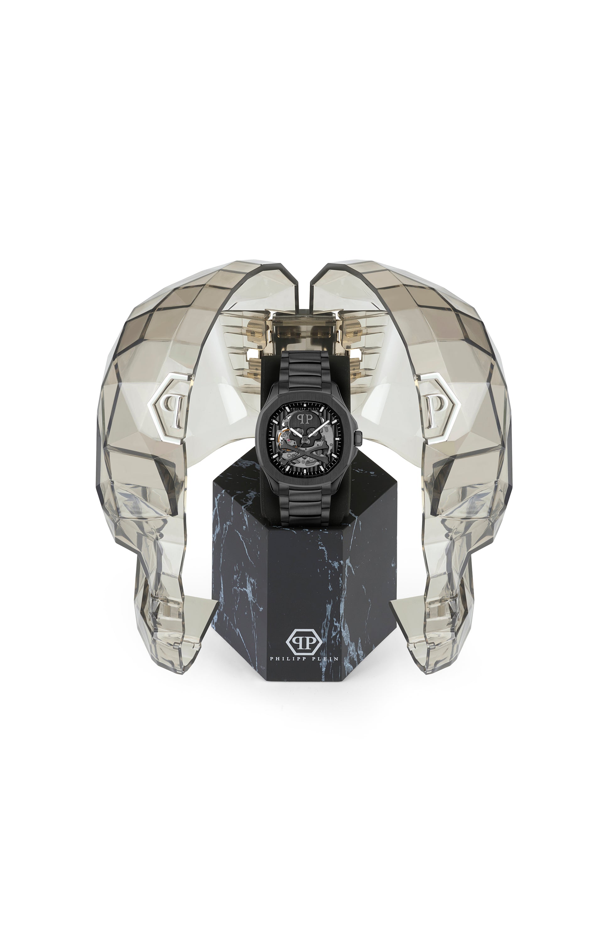 title:Philipp Plein $keleton $pectre Automatic Watch;color:Black