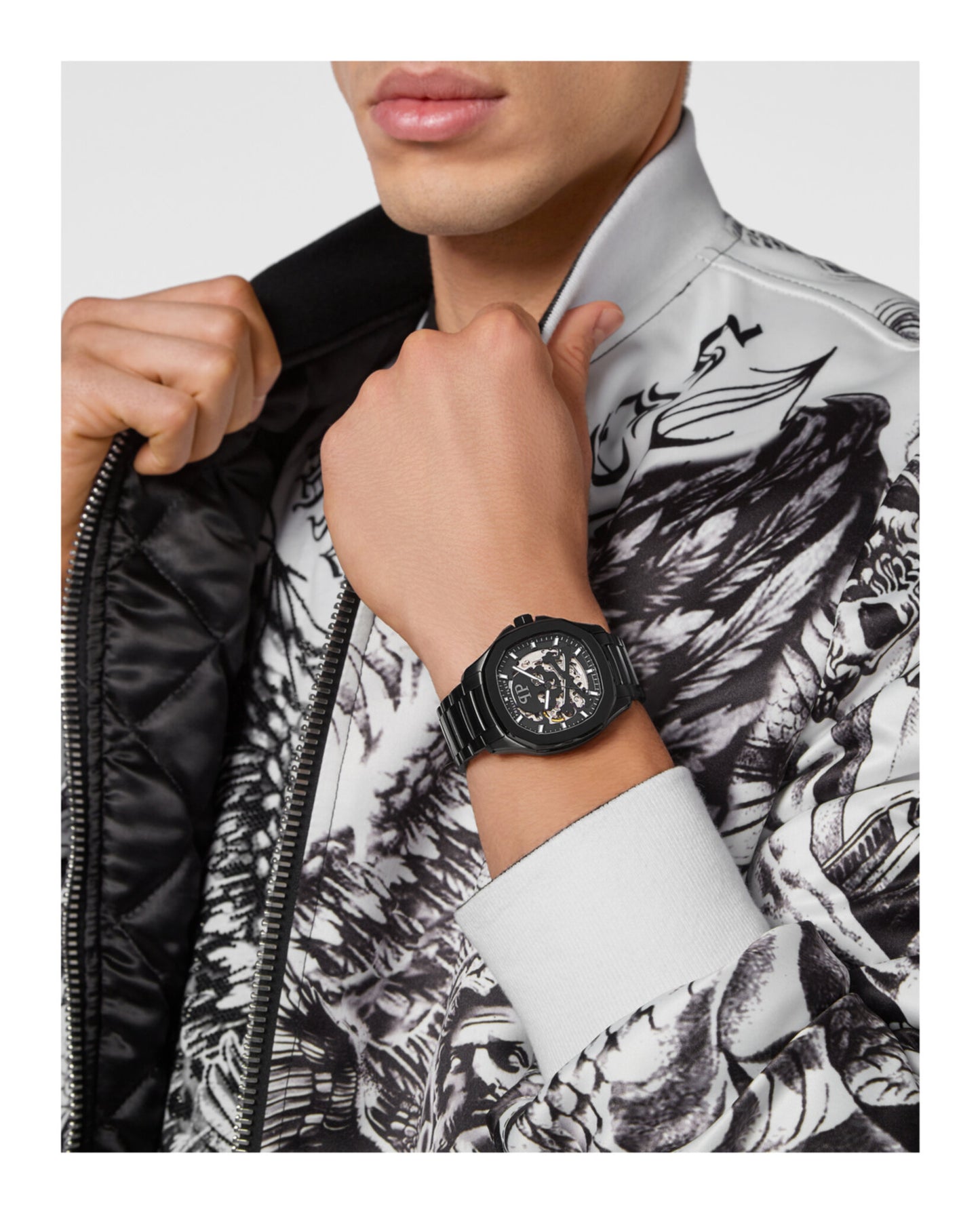 title:Philipp Plein $keleton $pectre Automatic Watch;color:Black