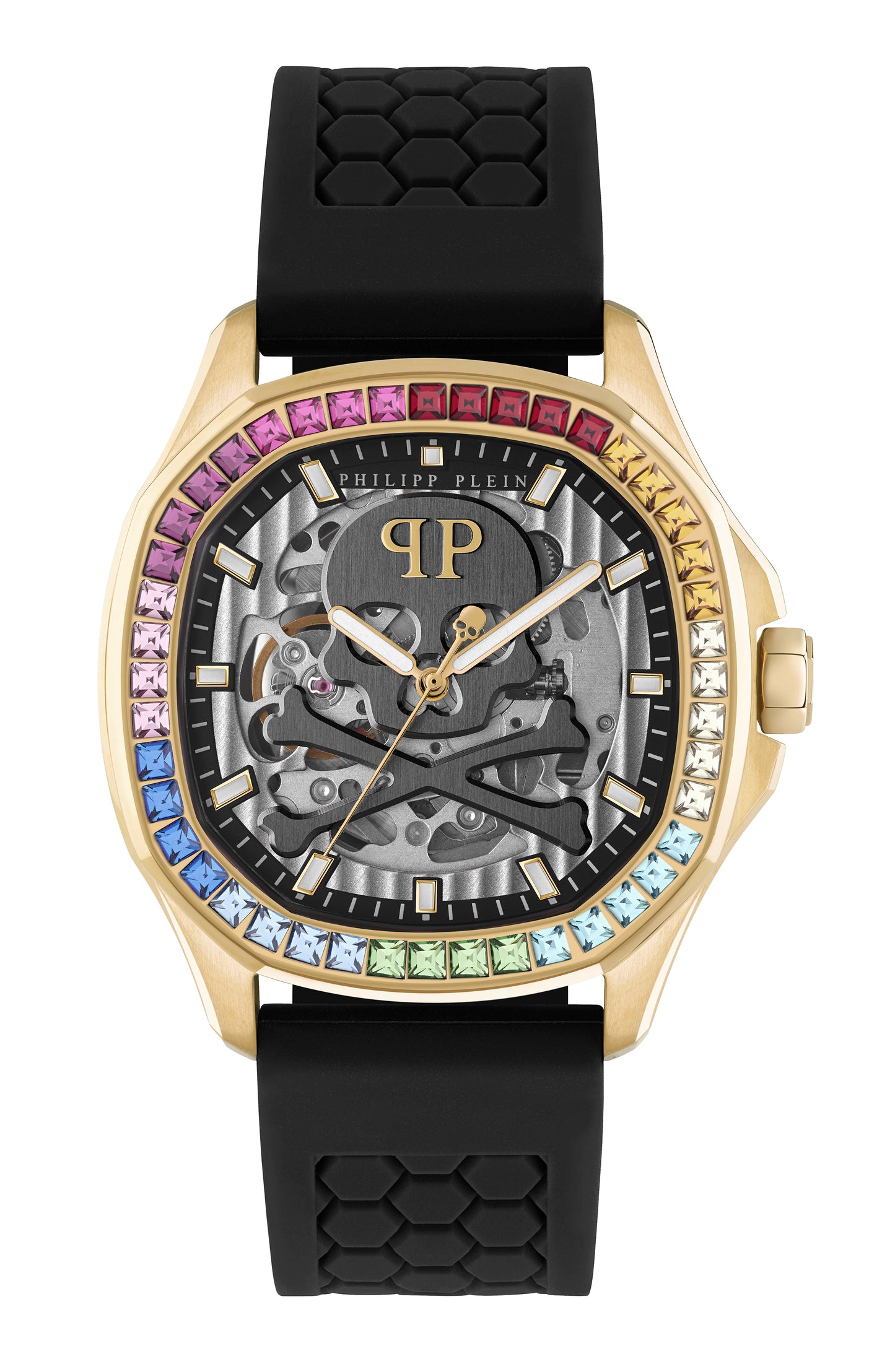 title:Philipp Plein $keleton $pectre Automatic Watch;color:Gold