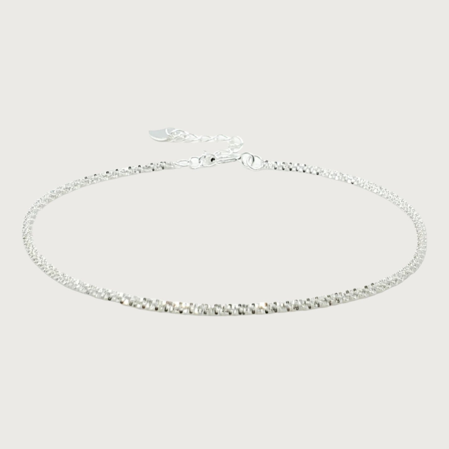 title:Sparkly Chain Bracelet;color:Silver