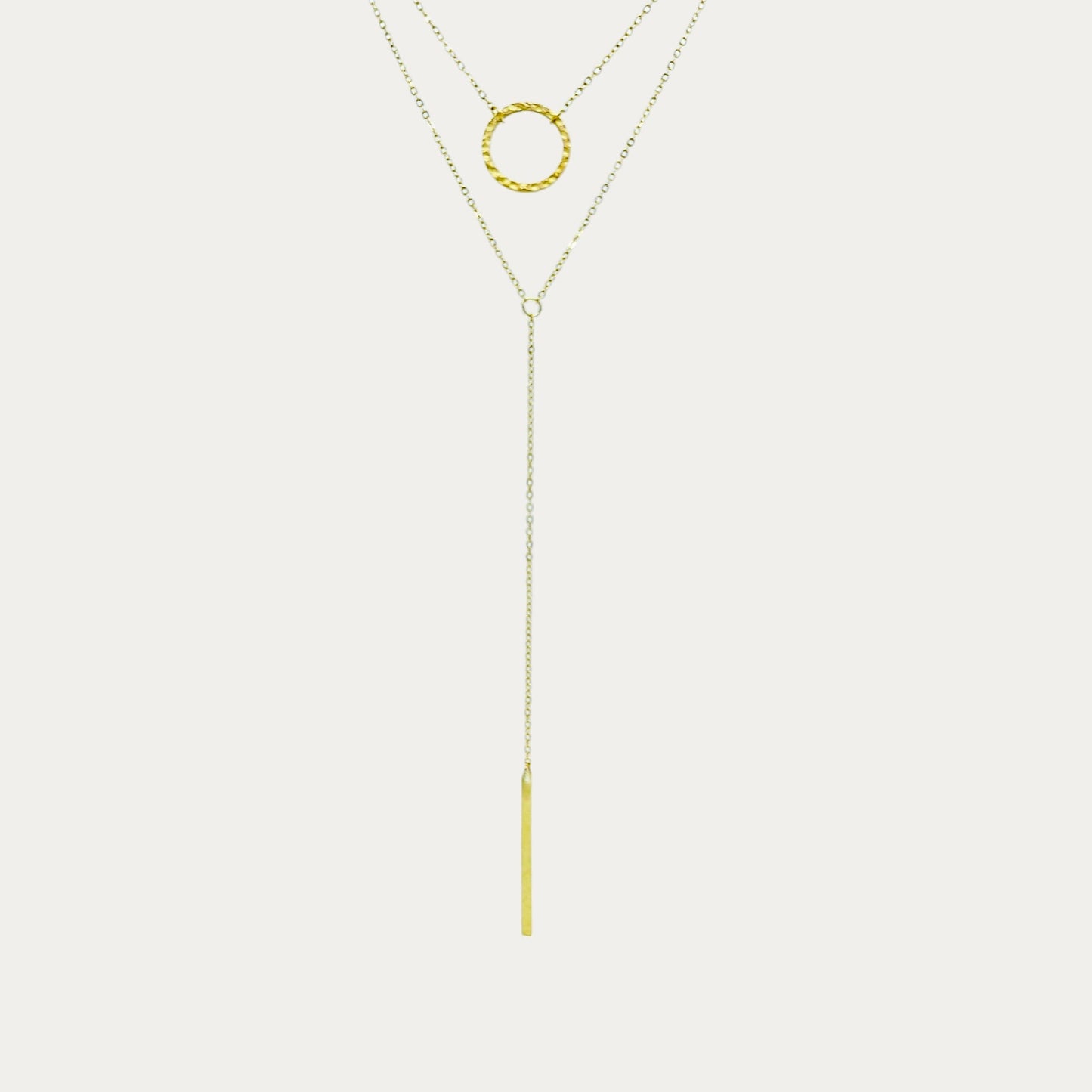 title:Minimalist Delicate Double Necklace Set;color:Gold