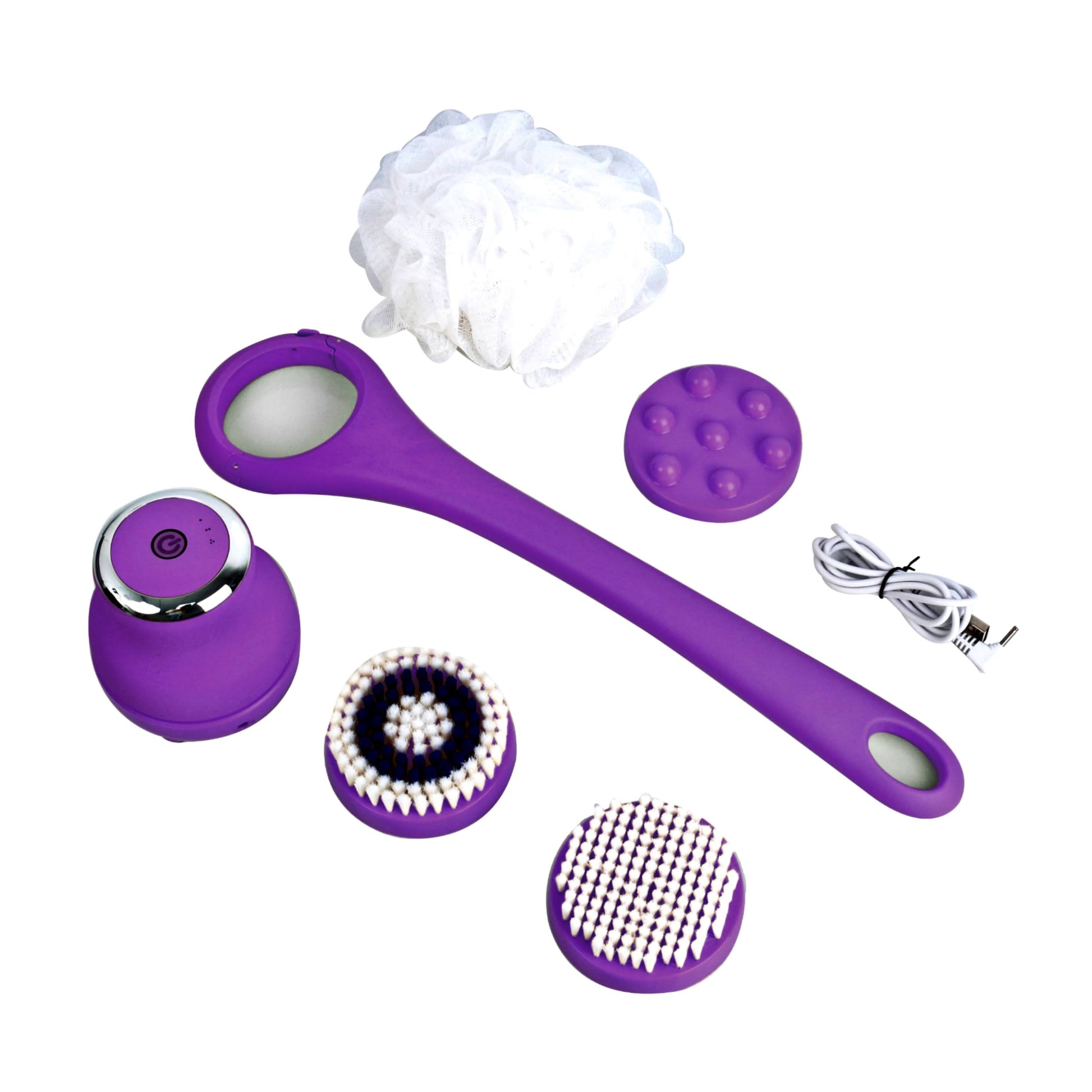 title:Deep Purple Cleansing & Exfoliating Body Brush;color:not applicable