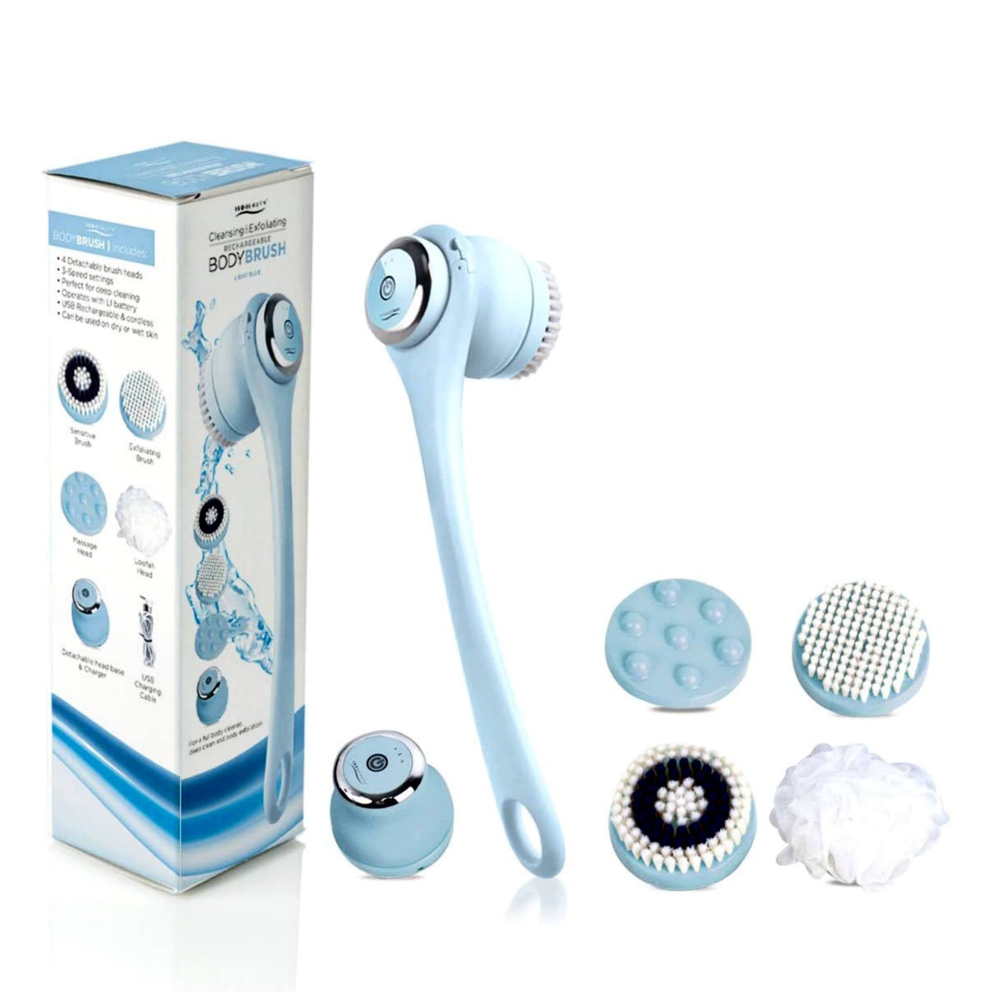 title:Light Blue Cleansing & Exfoliating Body Brush | Body Care;color:not applicable