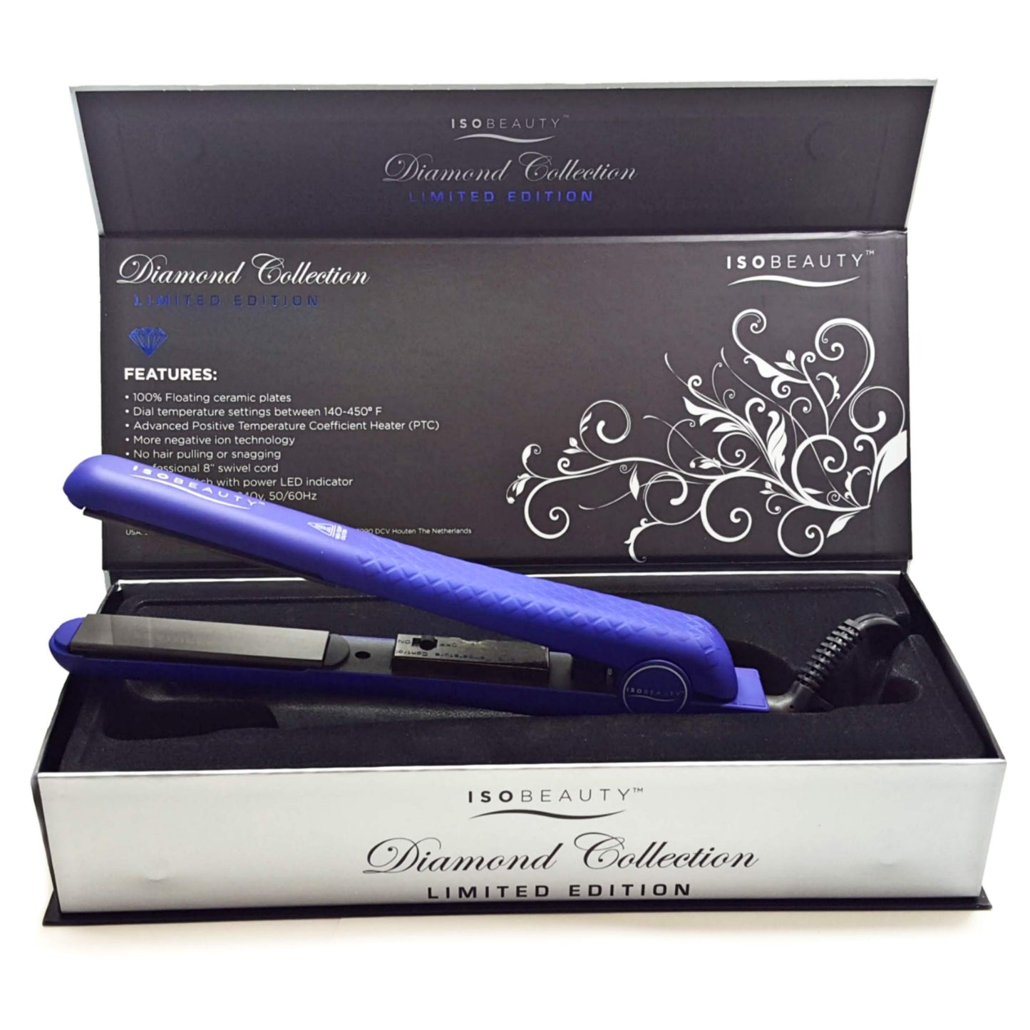 title:Matte Blue 1.25" w/Soft Touch | Flat Iron;color:not applicable