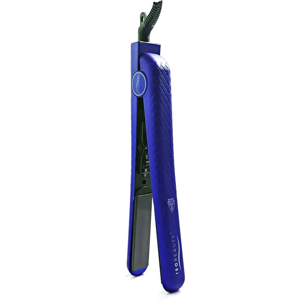 title:Matte Blue 1.25" w/Soft Touch | Flat Iron;color:not applicable