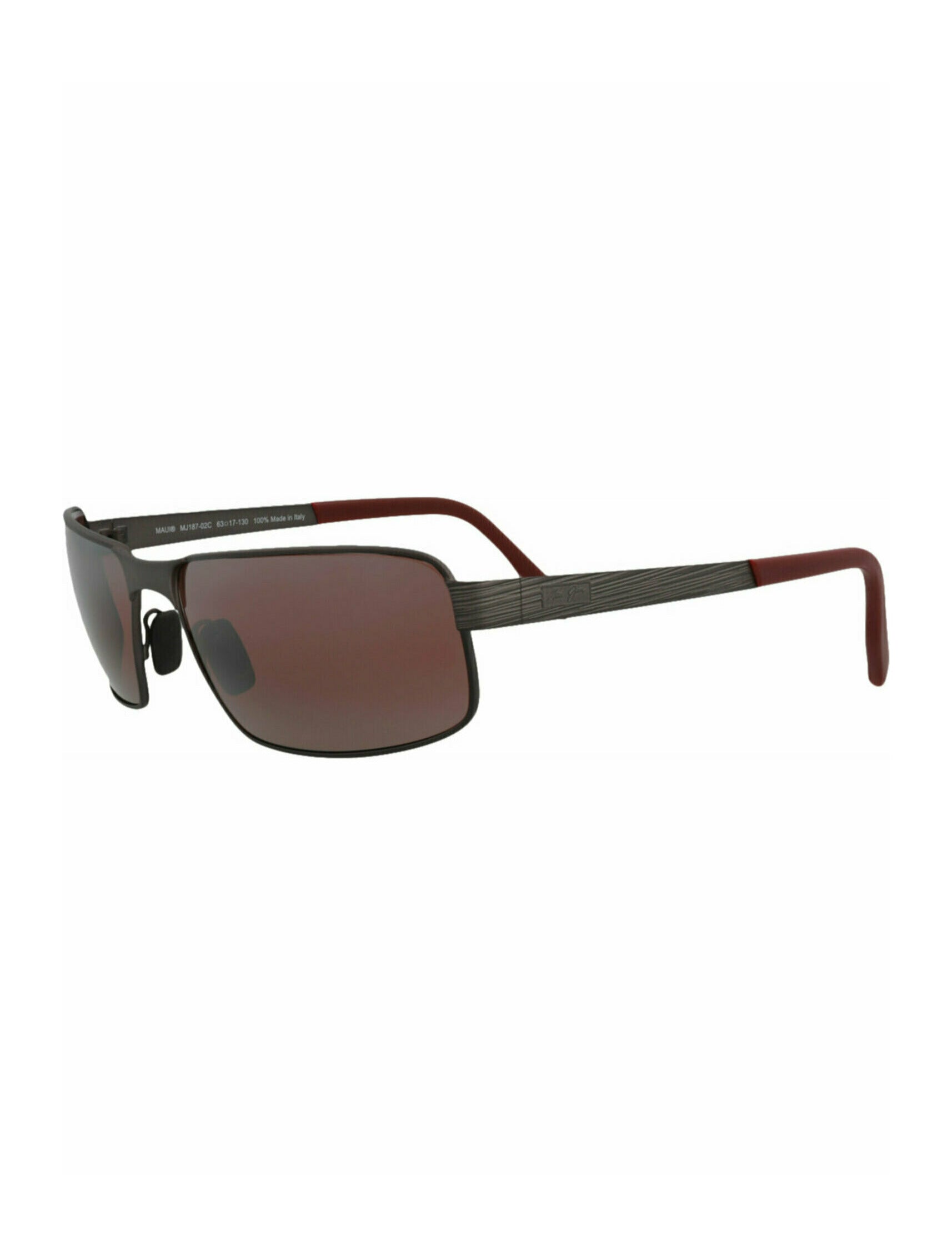 title:Maui Jim Square-Frame Monel Sunglasses;color:Gunmetal Gunmetal Rose