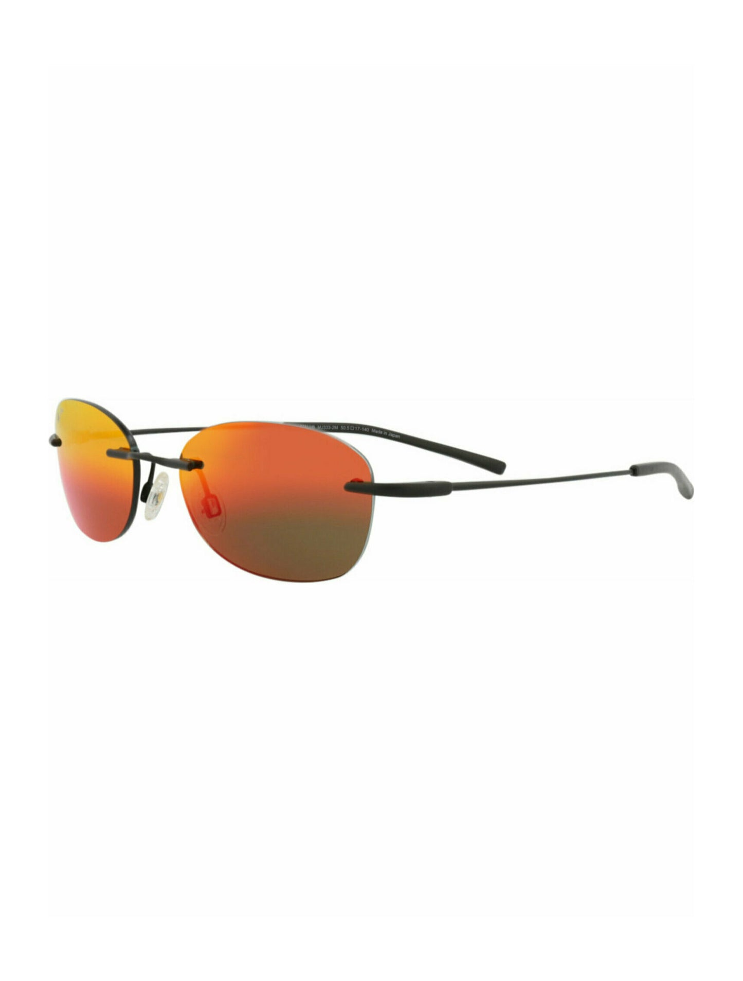 title:Maui Jim Round-Frame Memory Metal Sunglasses;color:Black Black Lava