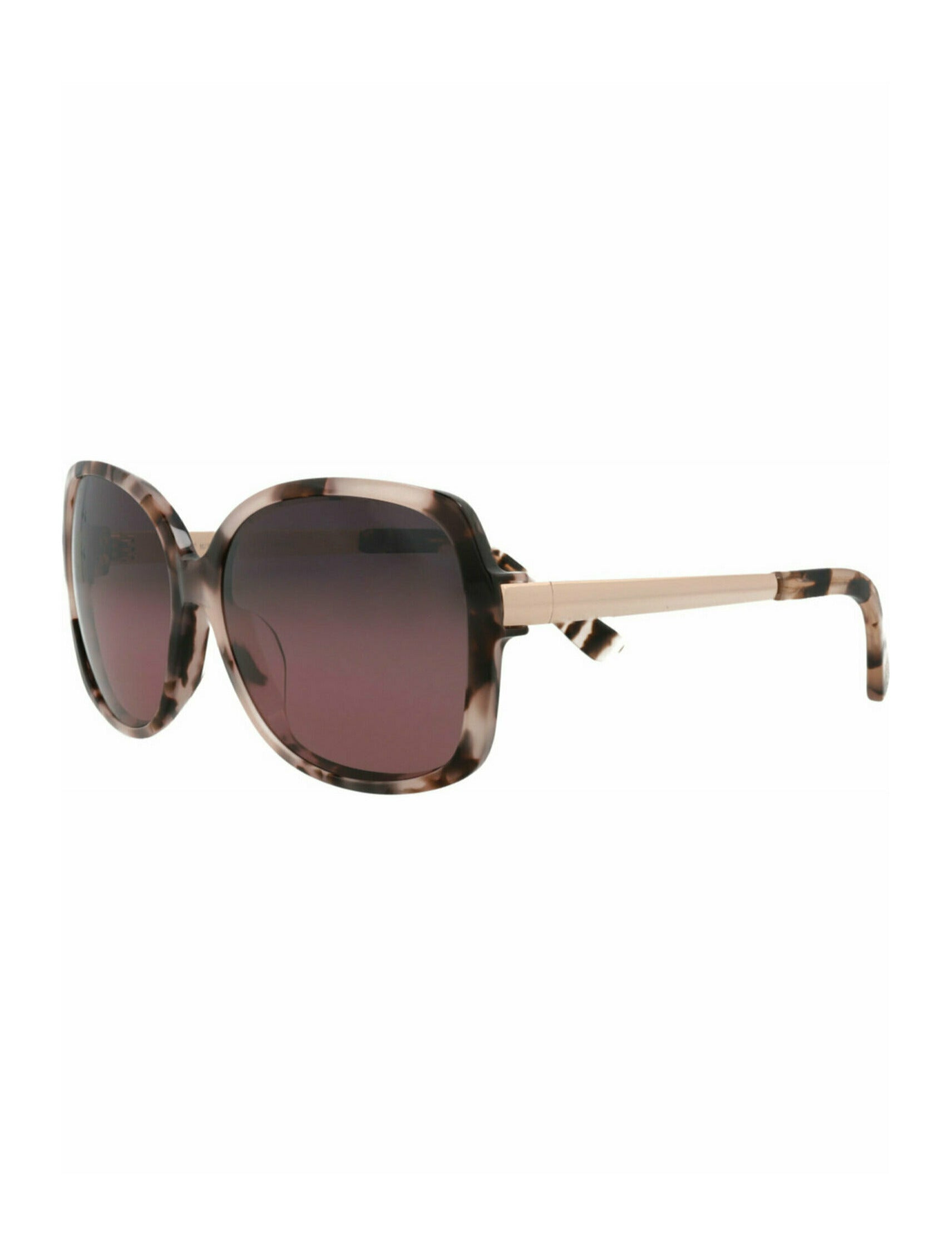 title:Maui Jim Round-Frame Nylon Sunglasses;color:Tortoise Rose Gold Rose