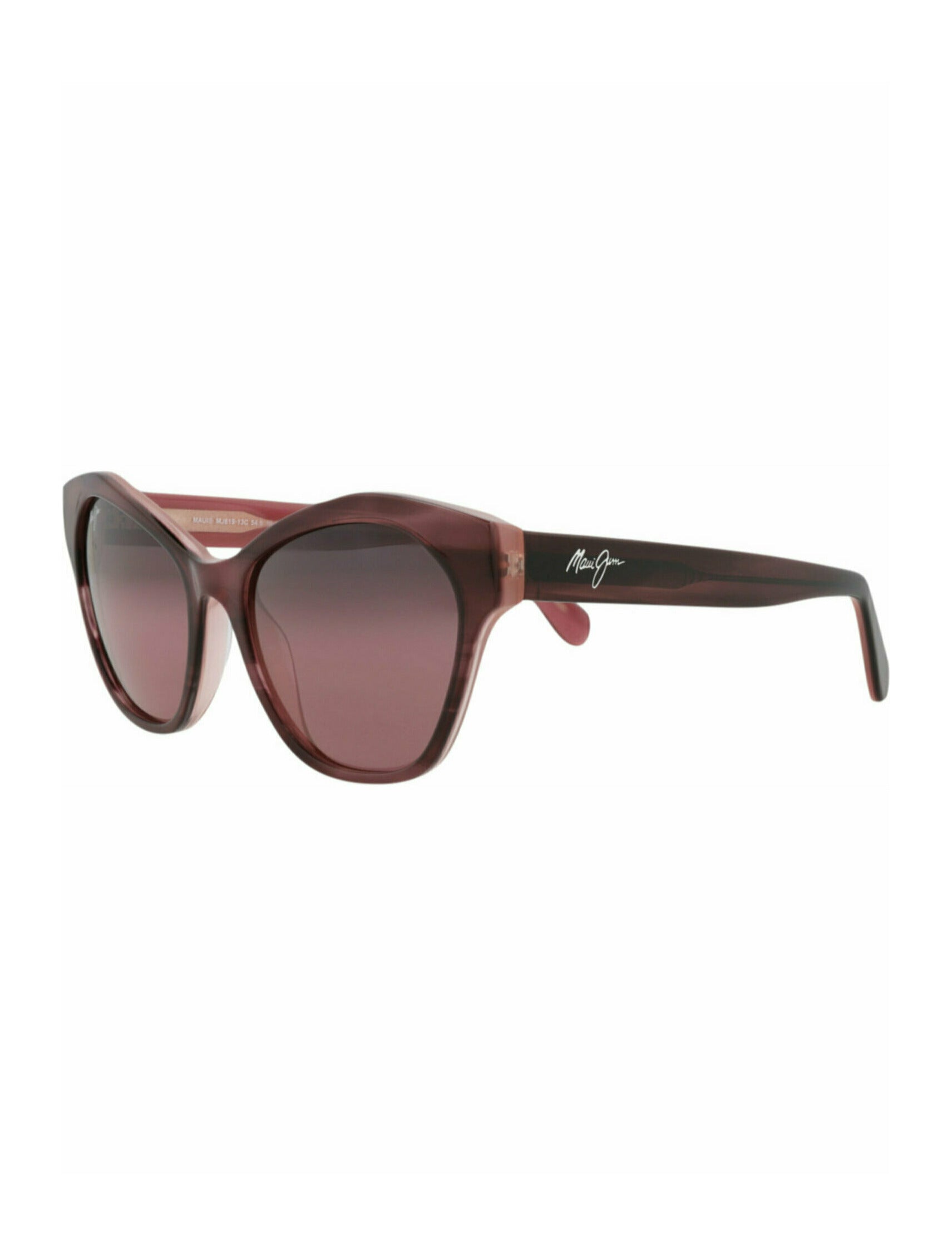 title:Maui Jim Cat Eye-Frame Acetate Sunglasses;color:Plum Plum Rose